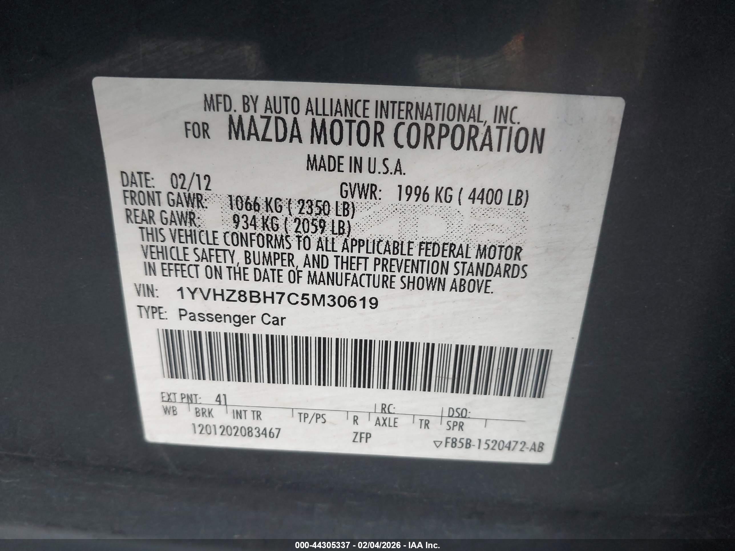 MAZDA MAZDA6 image 9