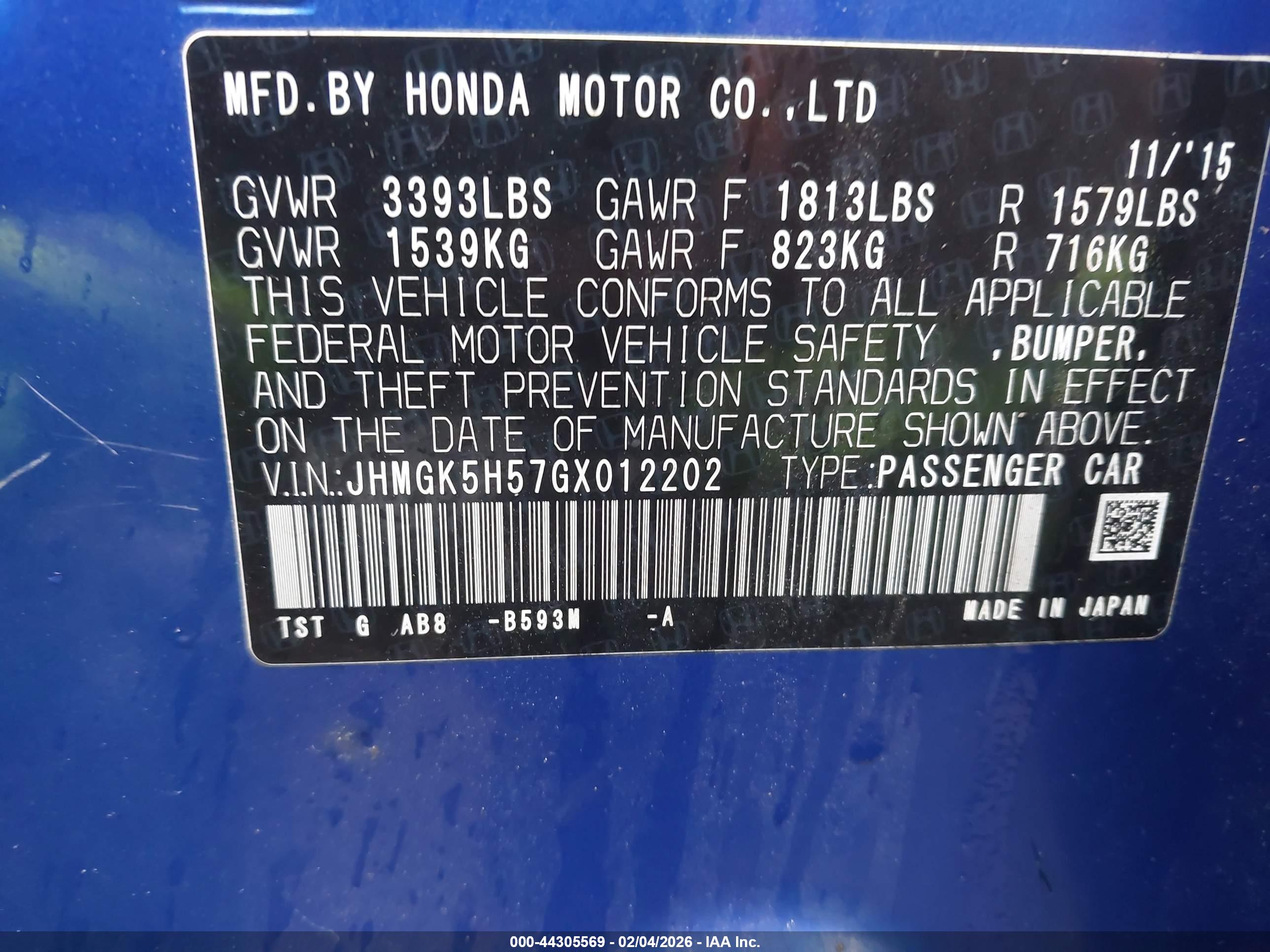 HONDA FIT image 9
