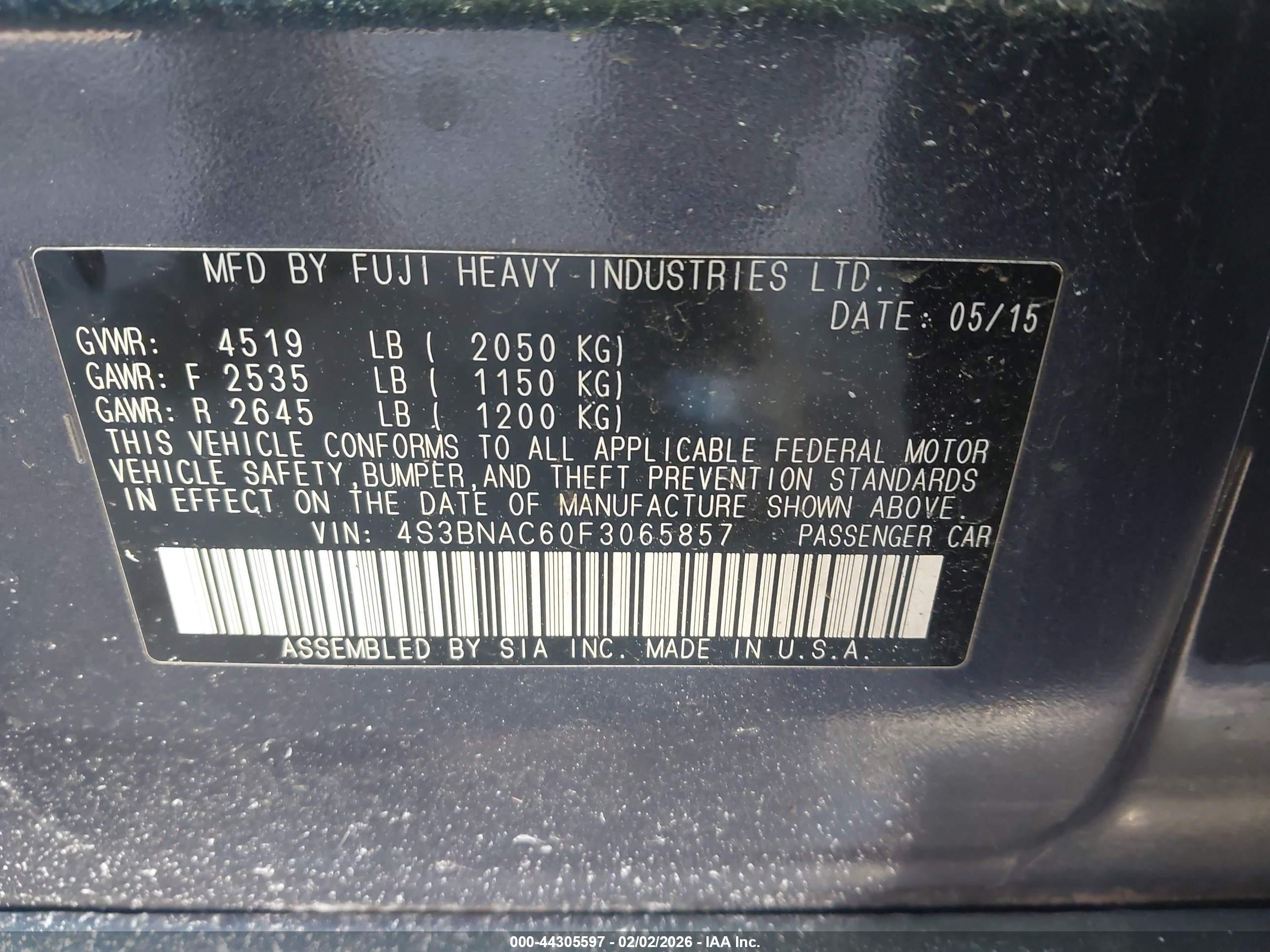 SUBARU LEGACY image 9