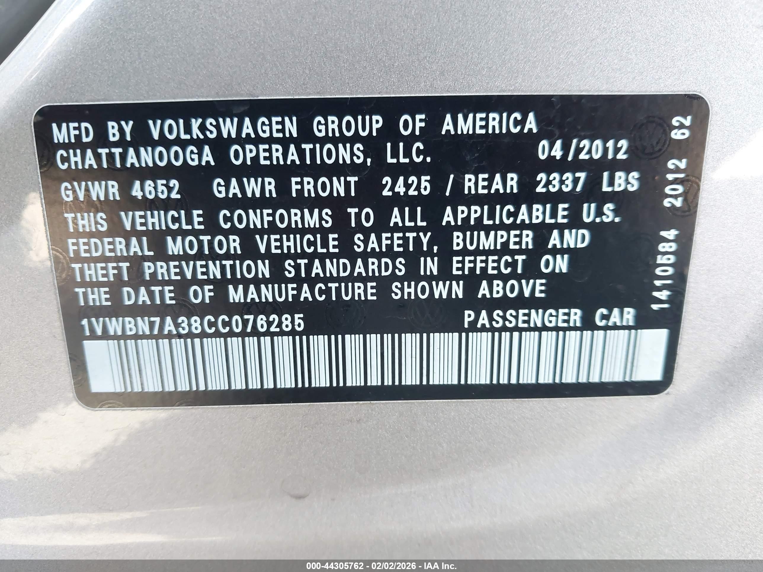 VOLKSWAGEN PASSAT image 9