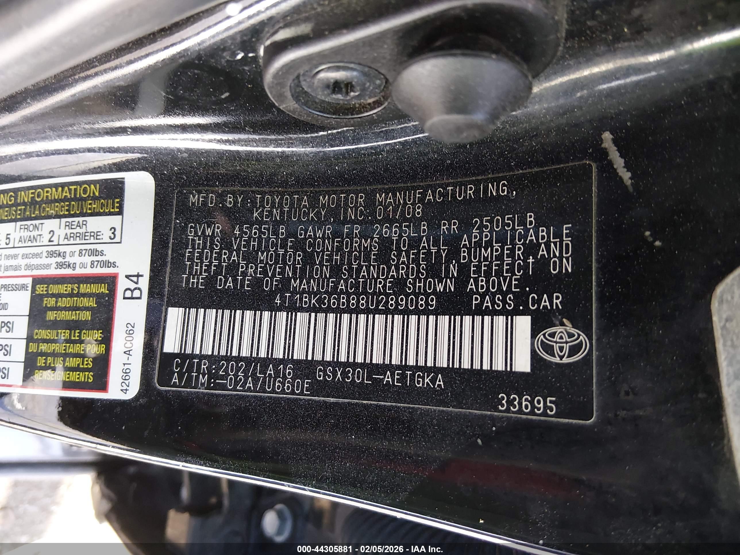 TOYOTA AVALON image 9