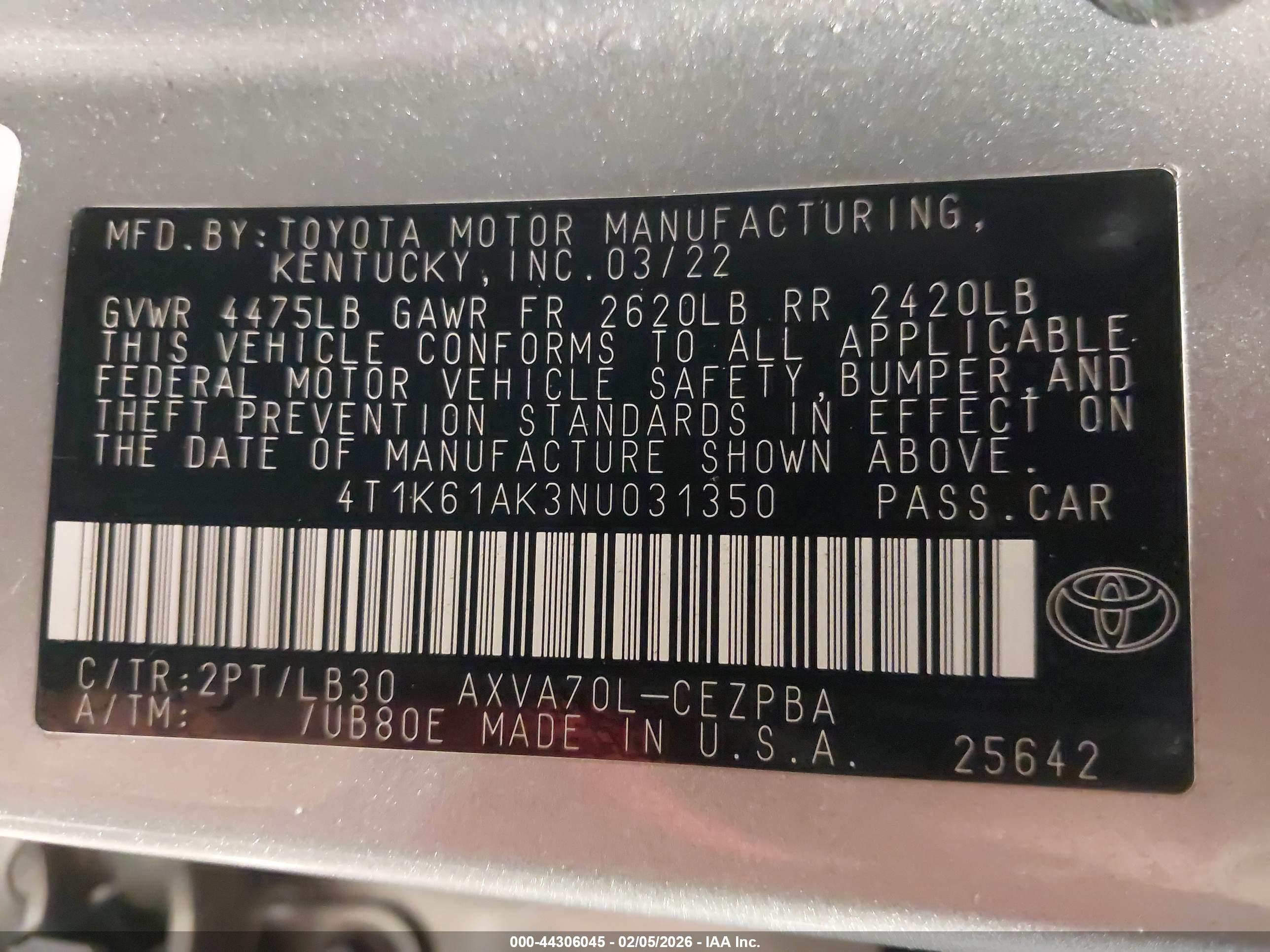 TOYOTA CAMRY image 9