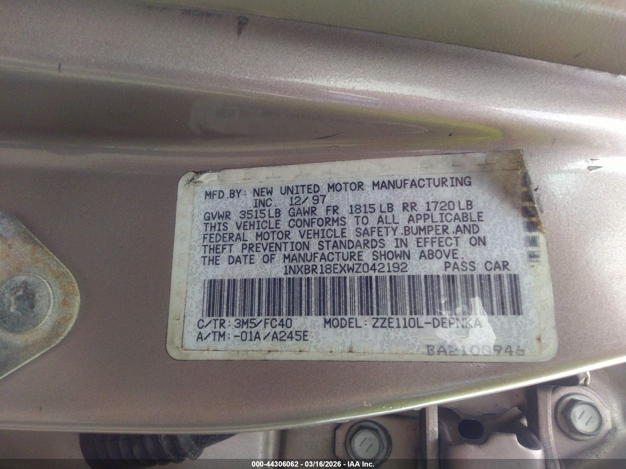 TOYOTA COROLLA image 9