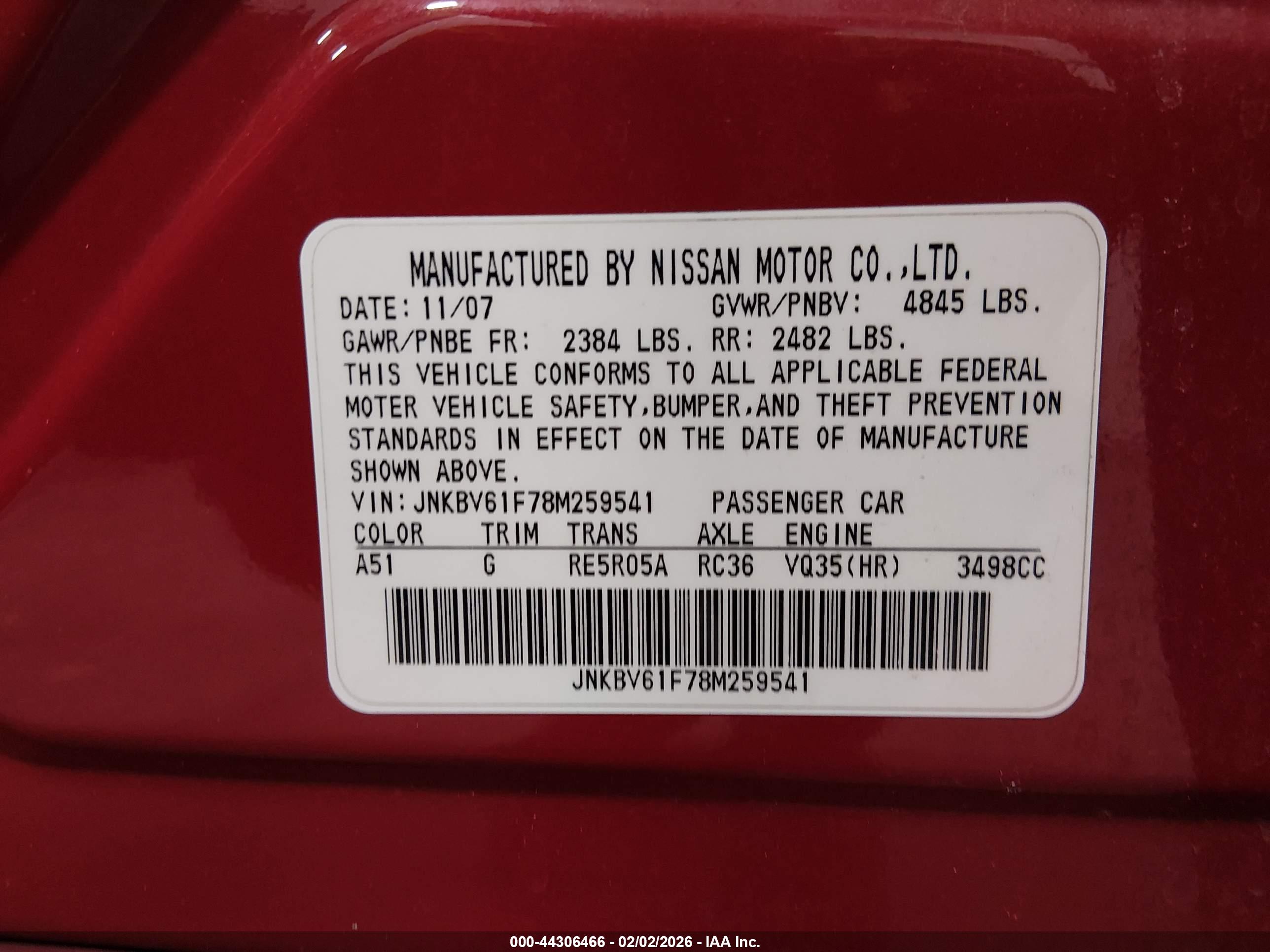 INFINITI G35X image 9