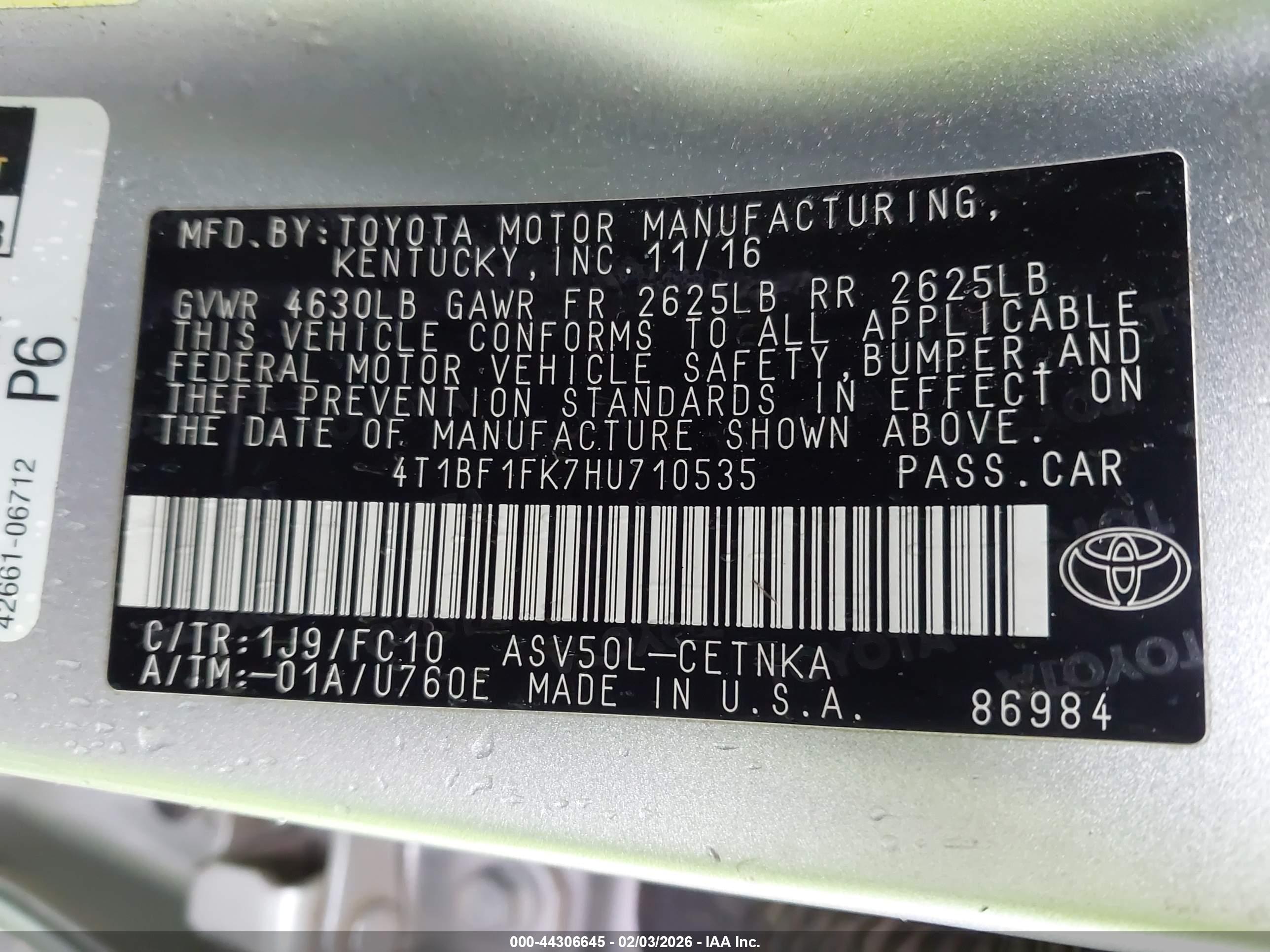 TOYOTA CAMRY image 9