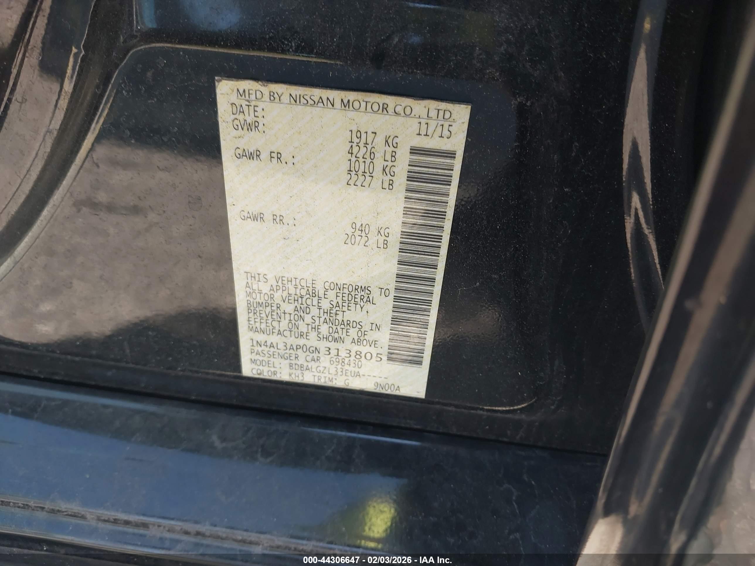 NISSAN ALTIMA image 9