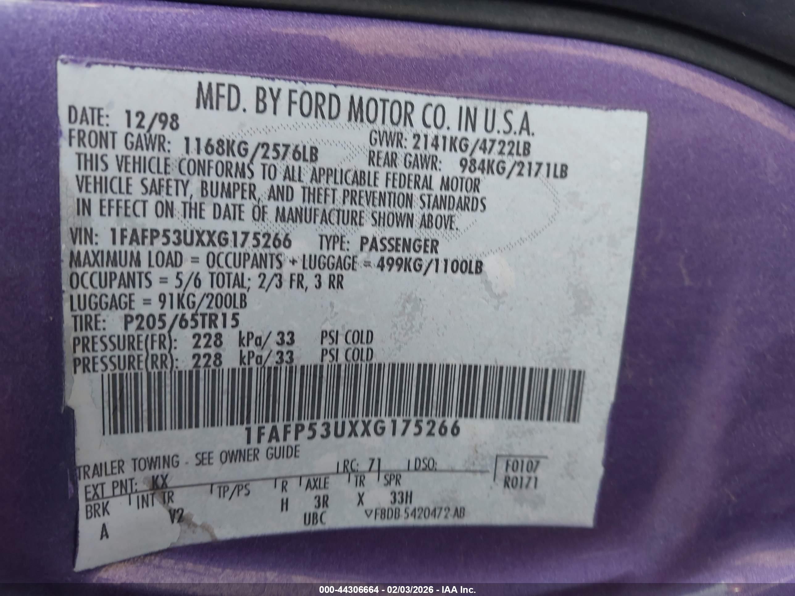 FORD TAURUS image 9