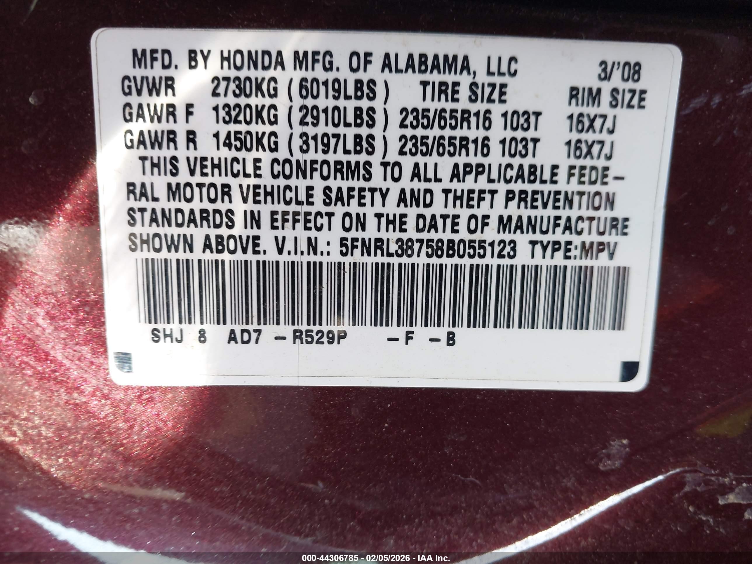 HONDA ODYSSEY image 9