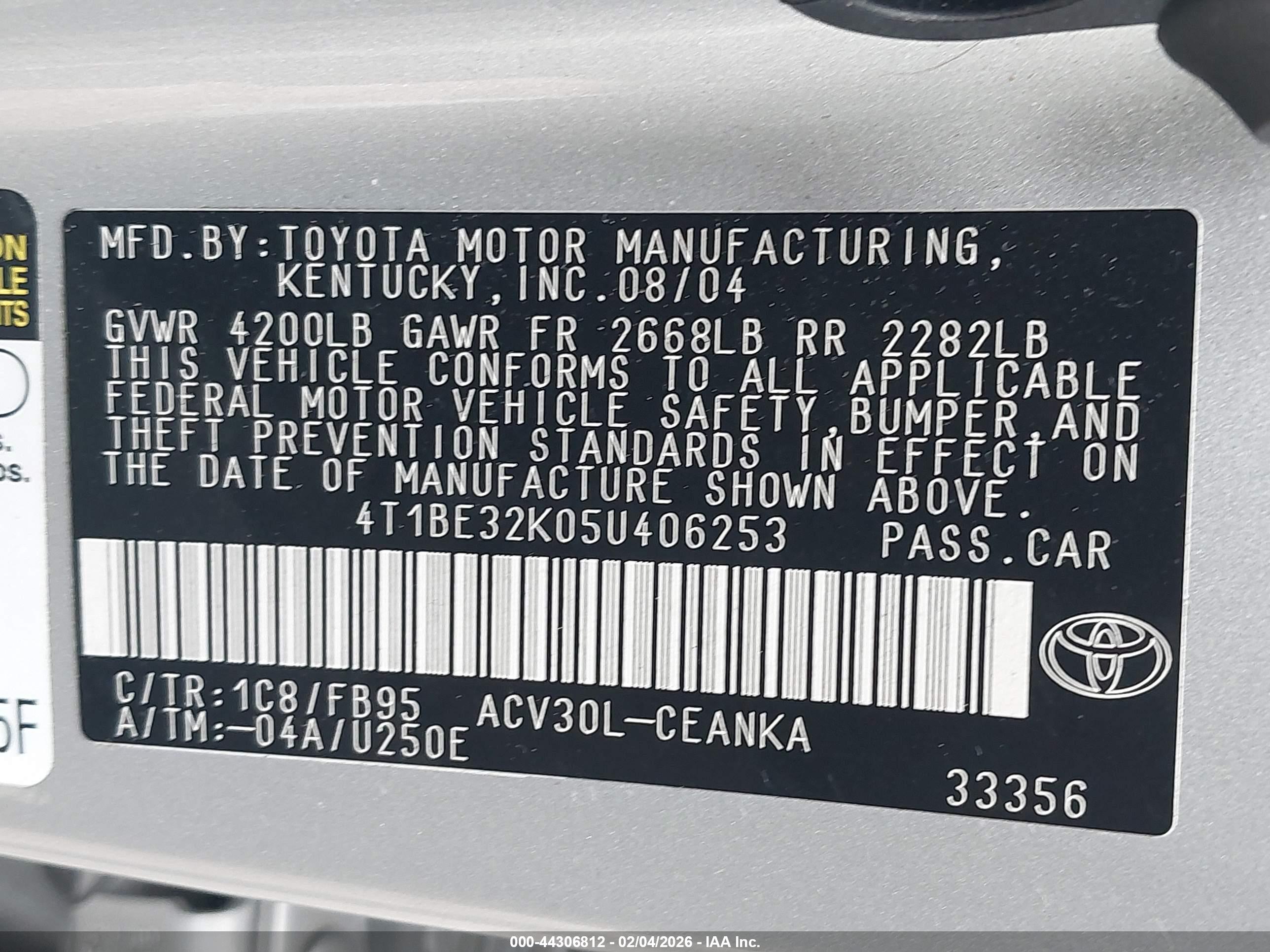 TOYOTA CAMRY image 9