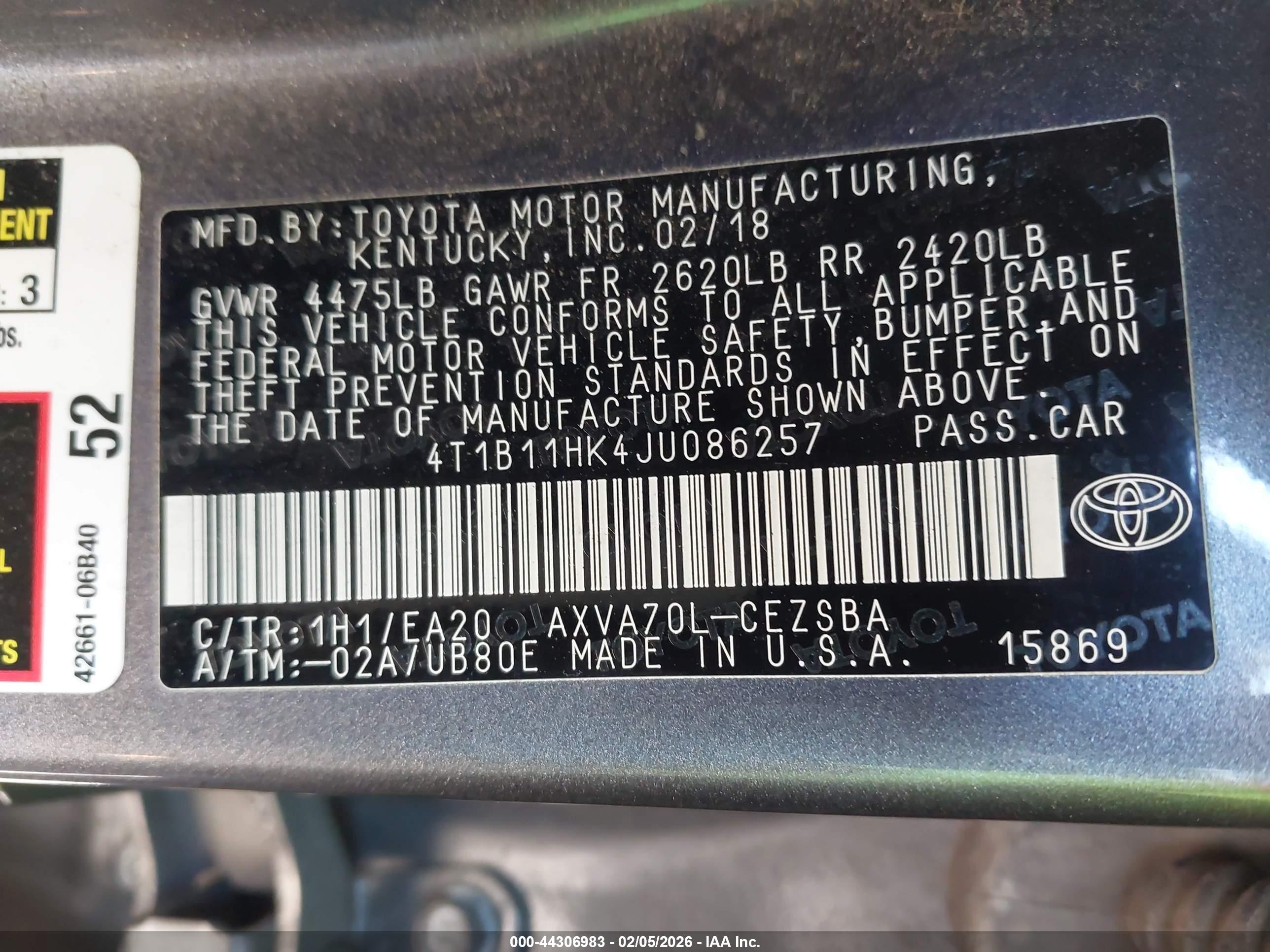 TOYOTA CAMRY image 9