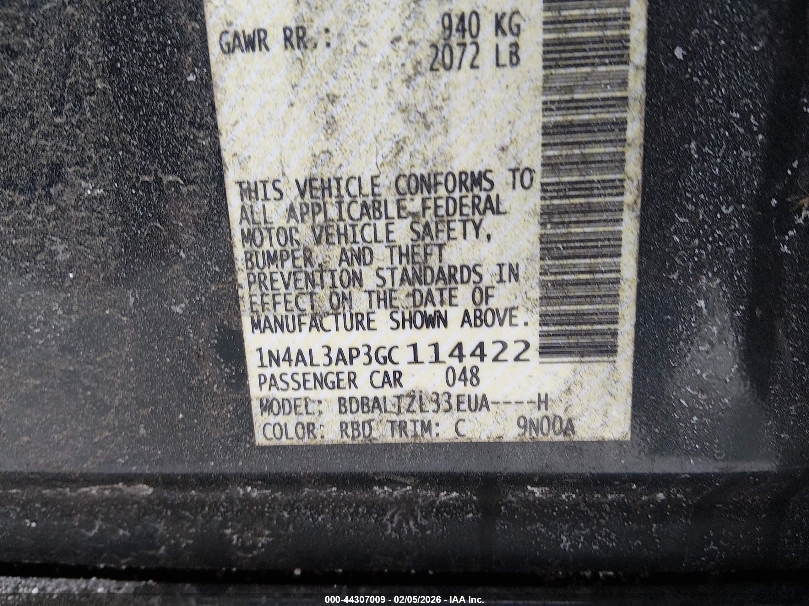 NISSAN ALTIMA image 9