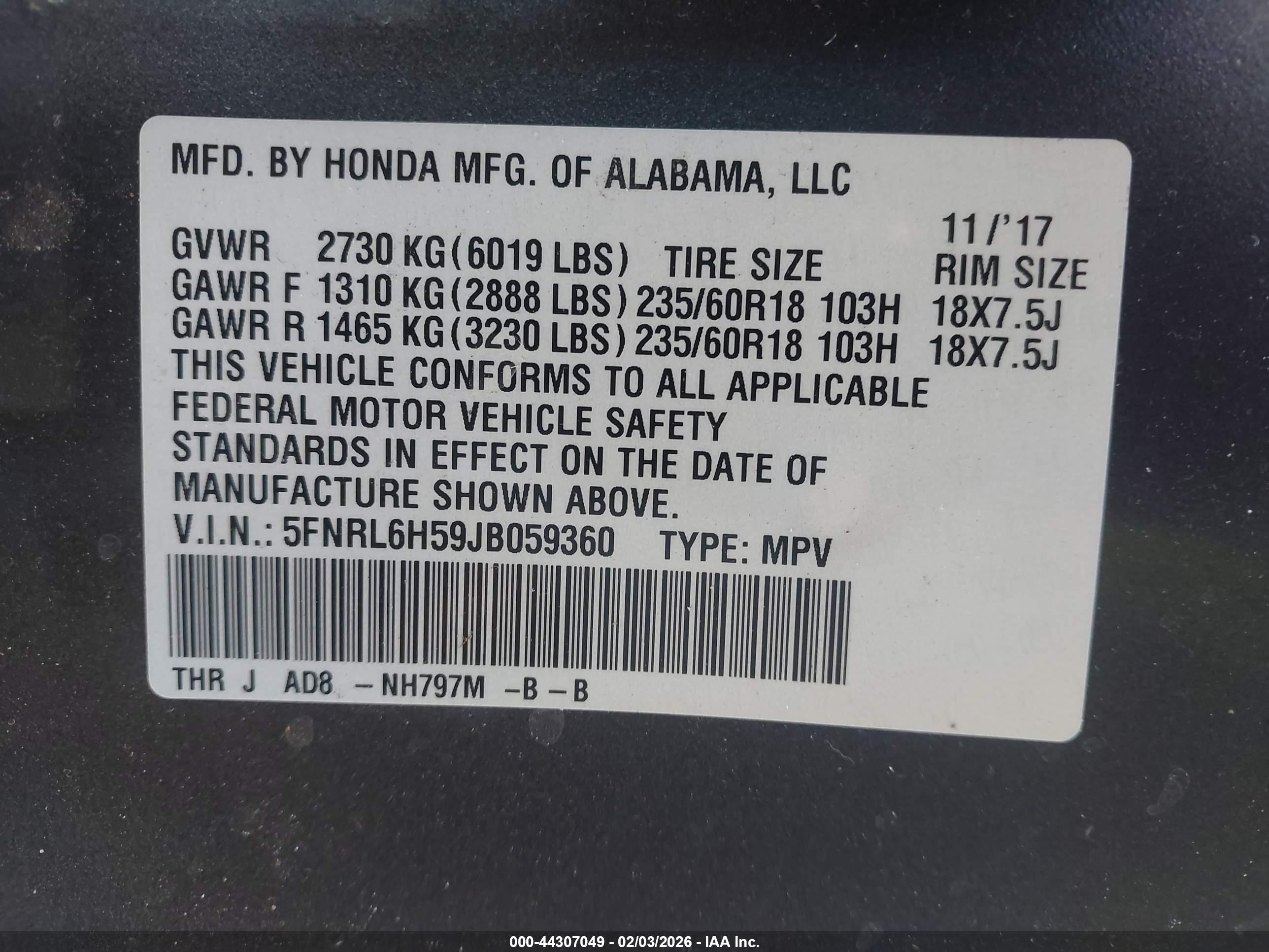 HONDA ODYSSEY image 9