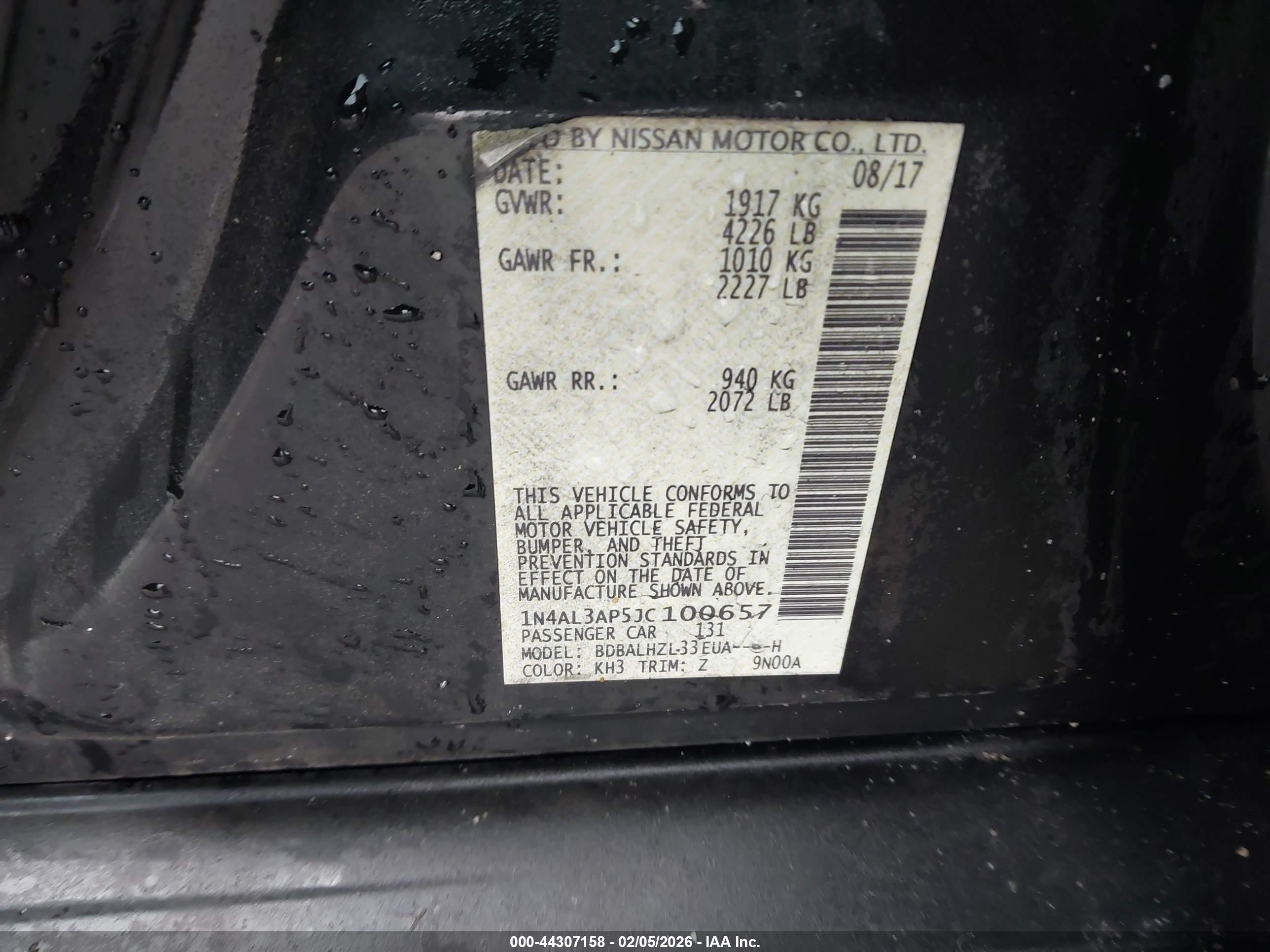 NISSAN ALTIMA image 9