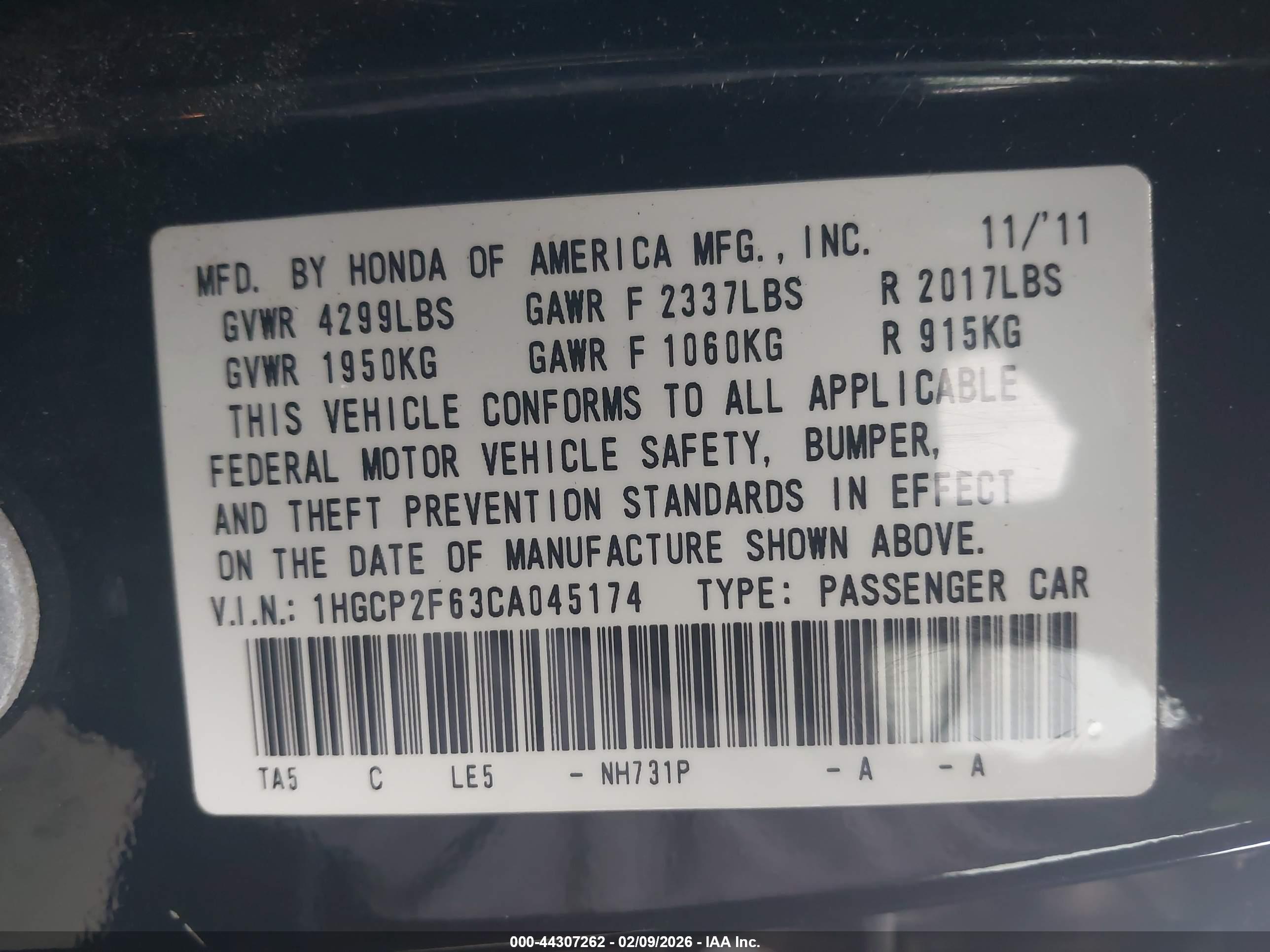 HONDA ACCORD image 9