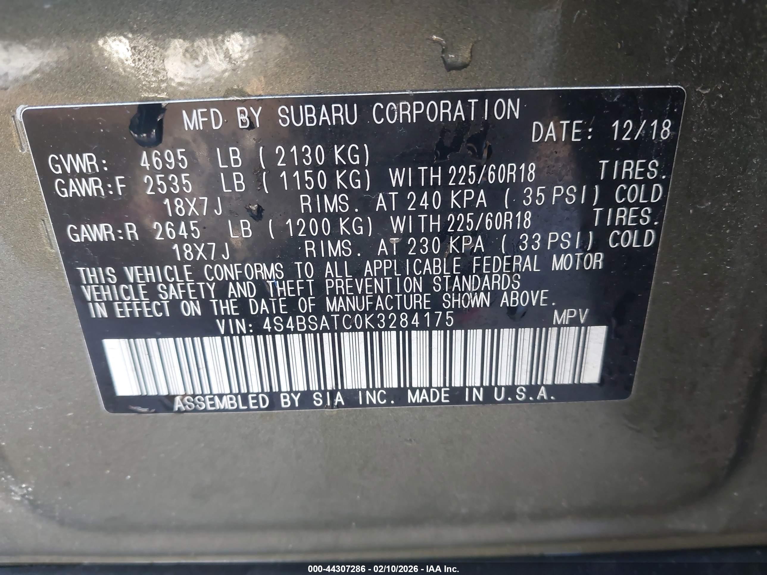 SUBARU OUTBACK image 9