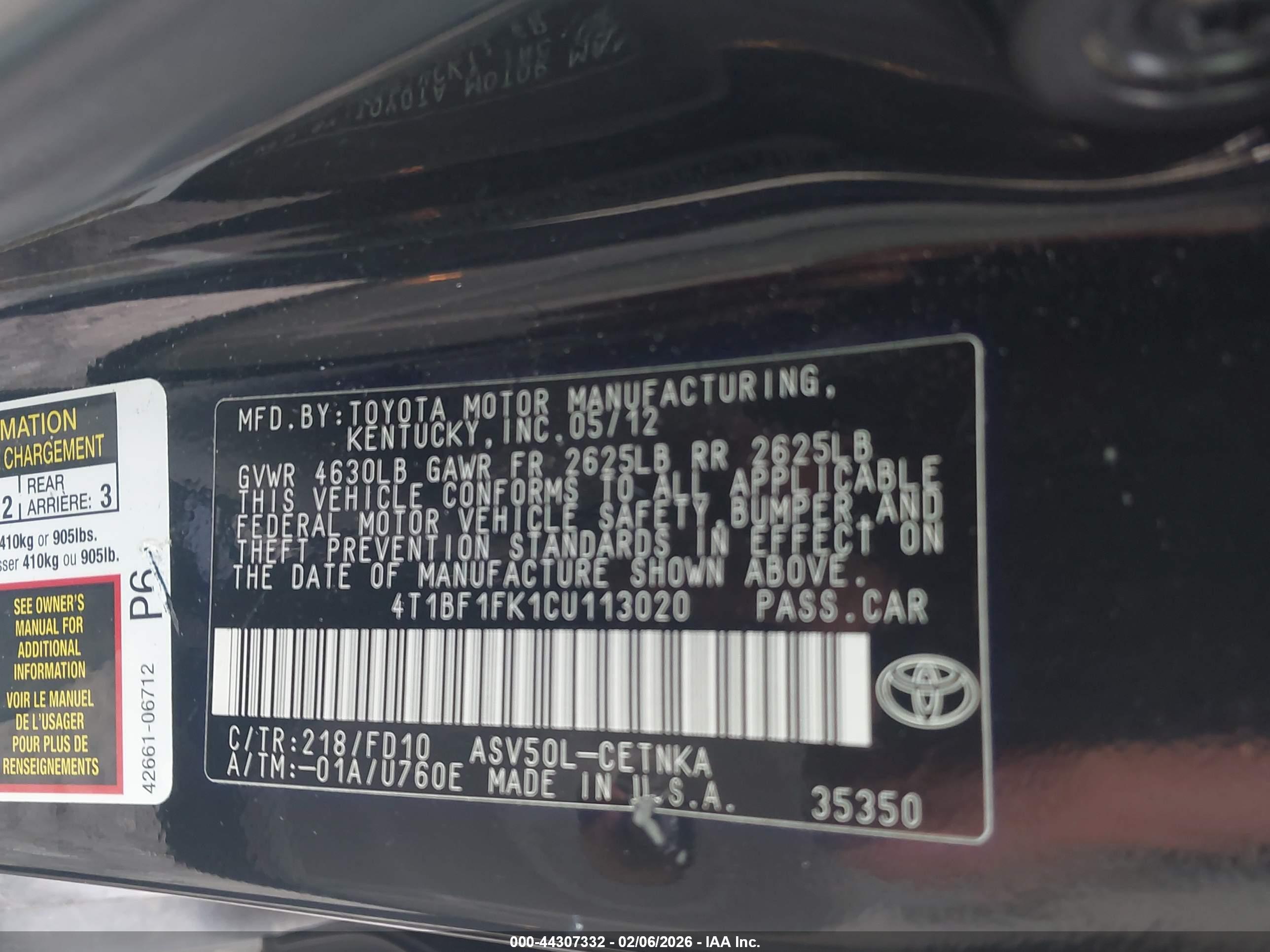 TOYOTA CAMRY image 9