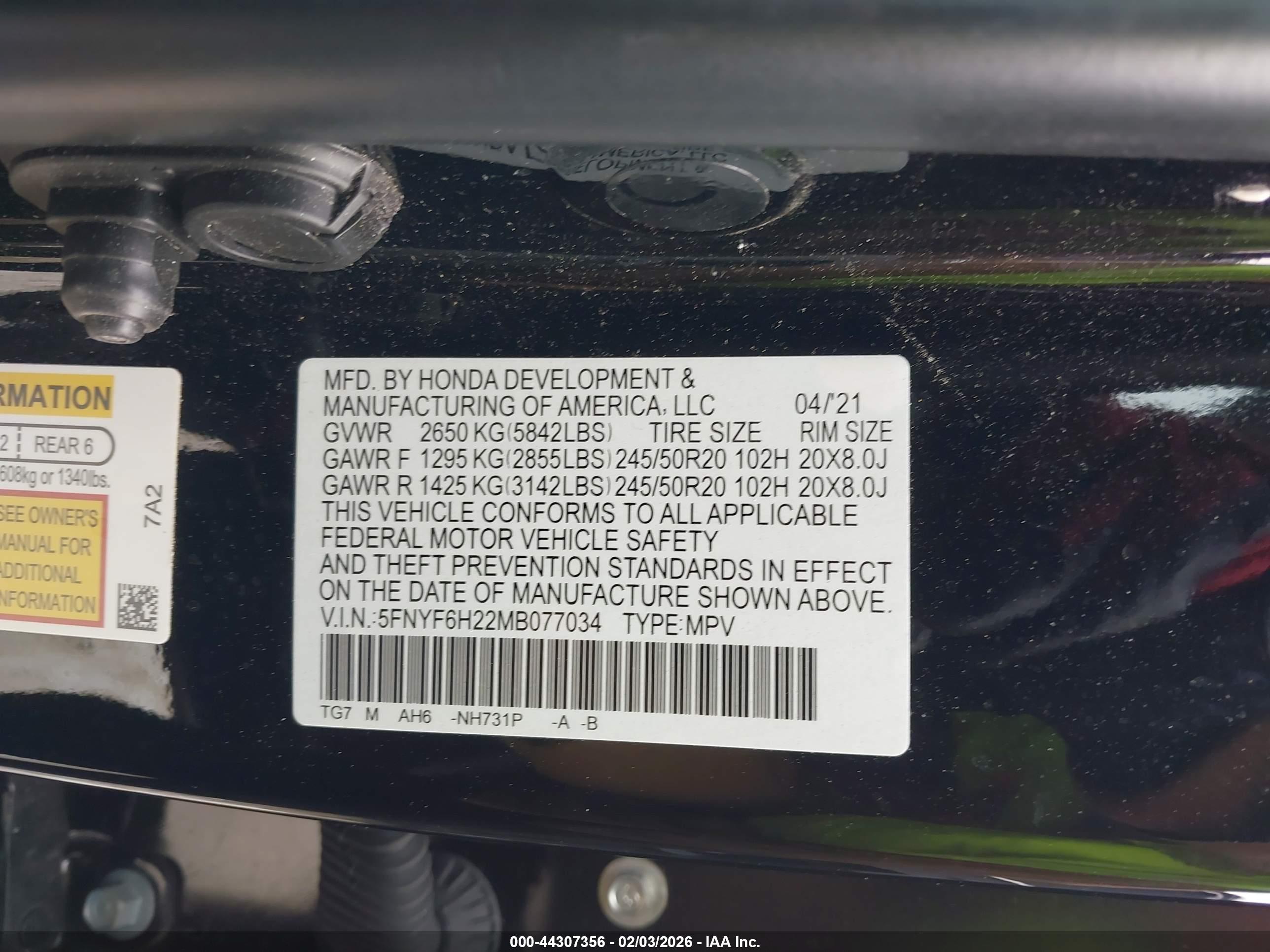 HONDA PILOT image 9