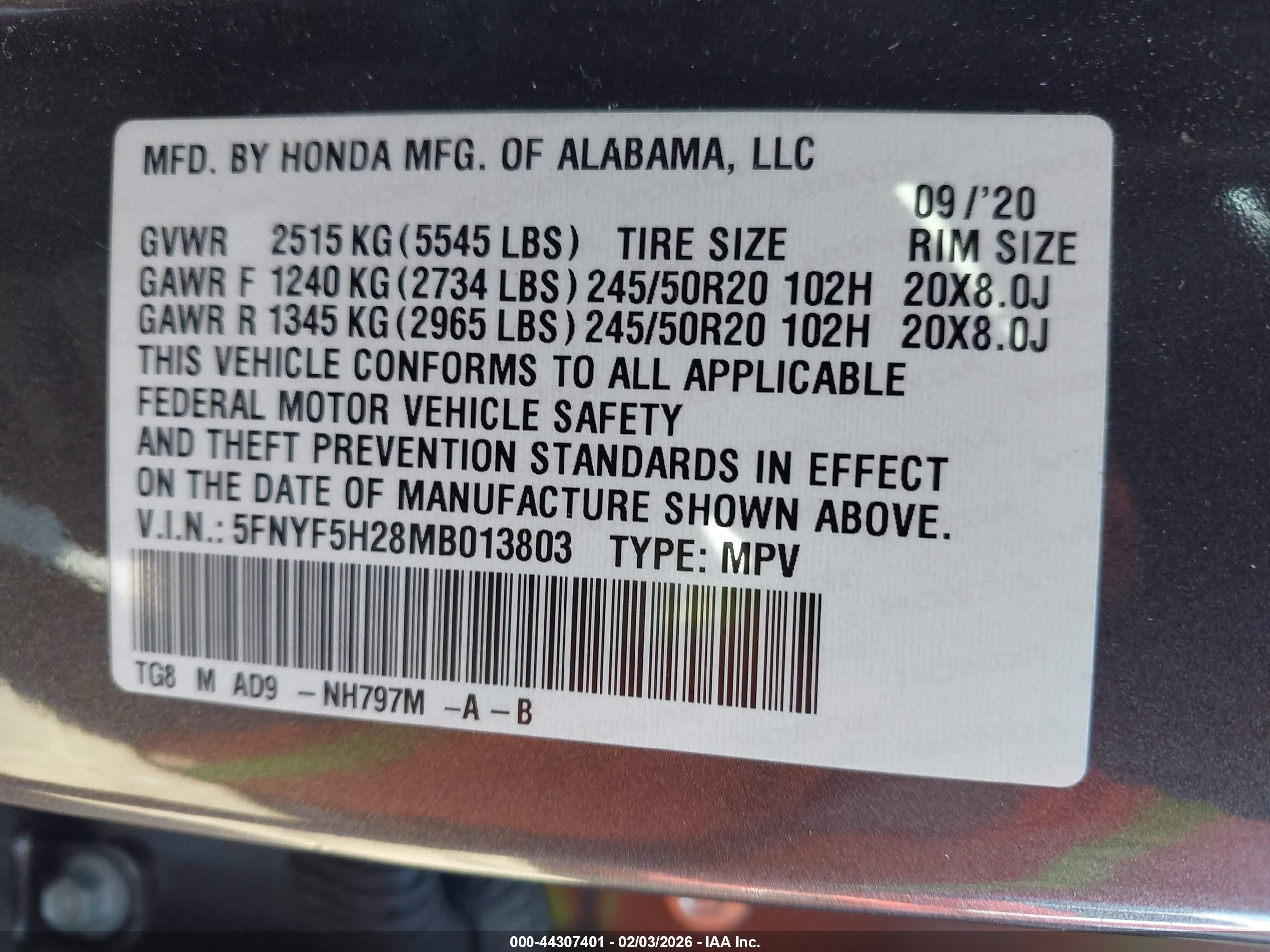 HONDA PILOT image 9