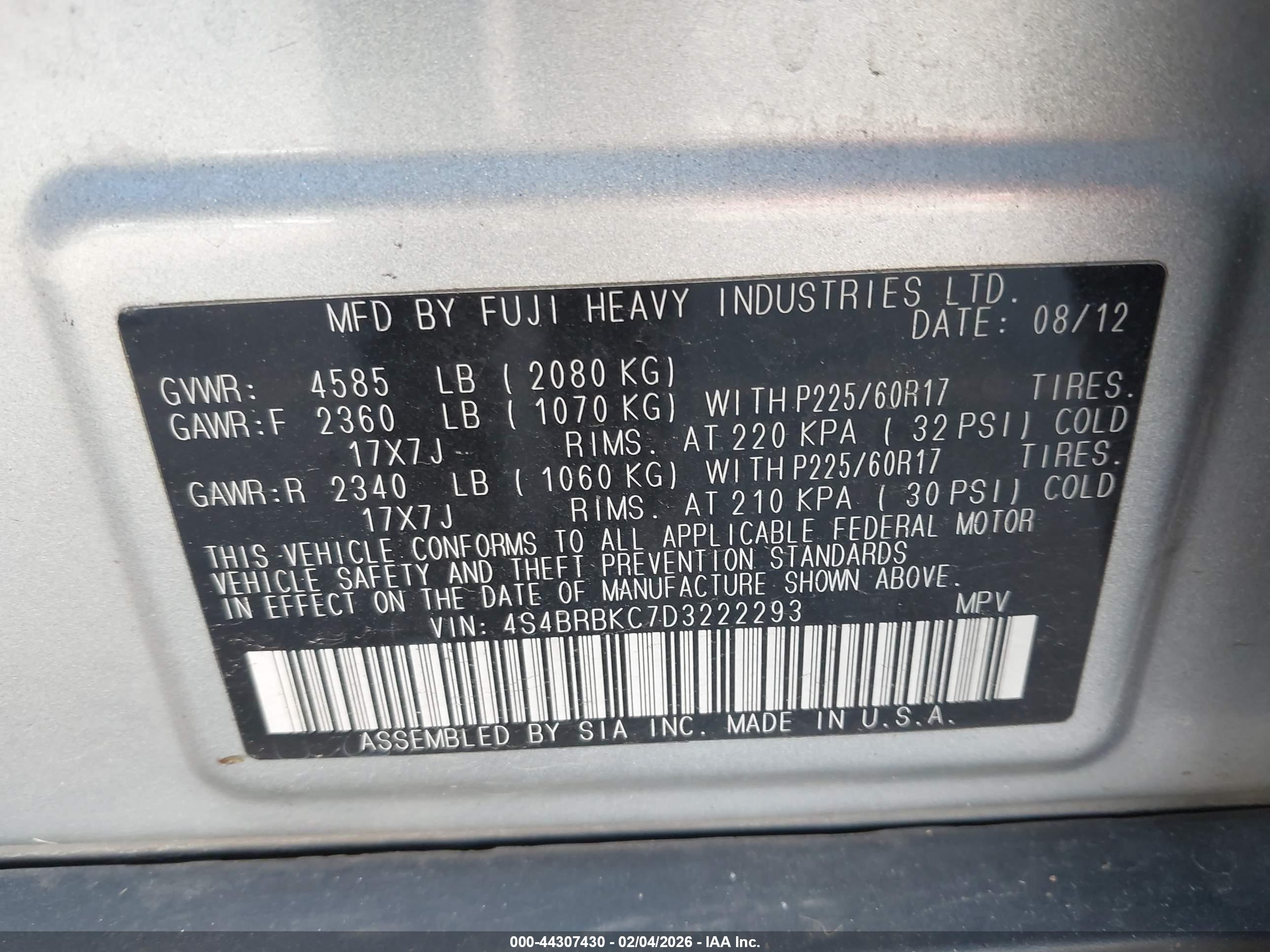 SUBARU OUTBACK image 9