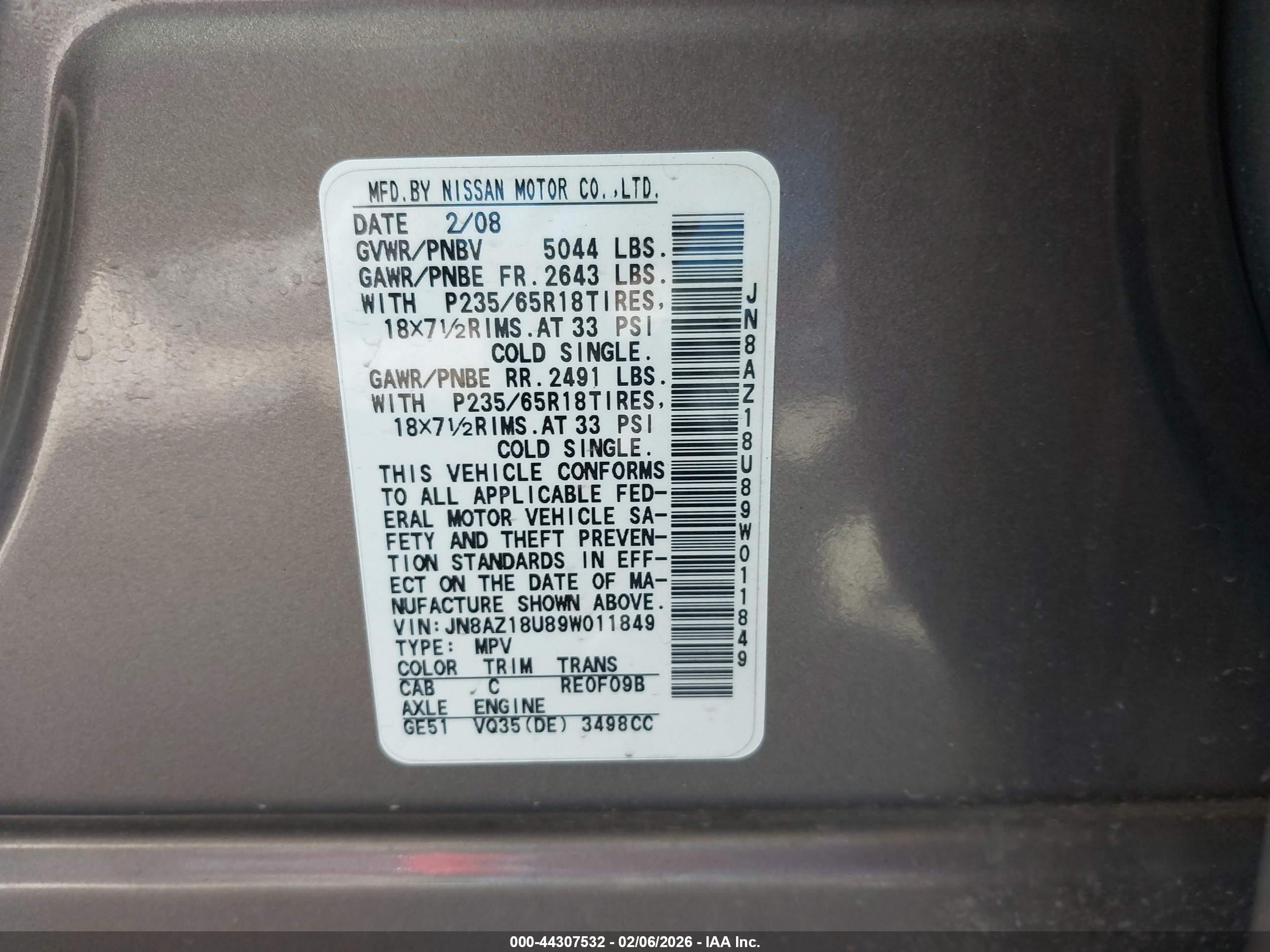 NISSAN MURANO image 9