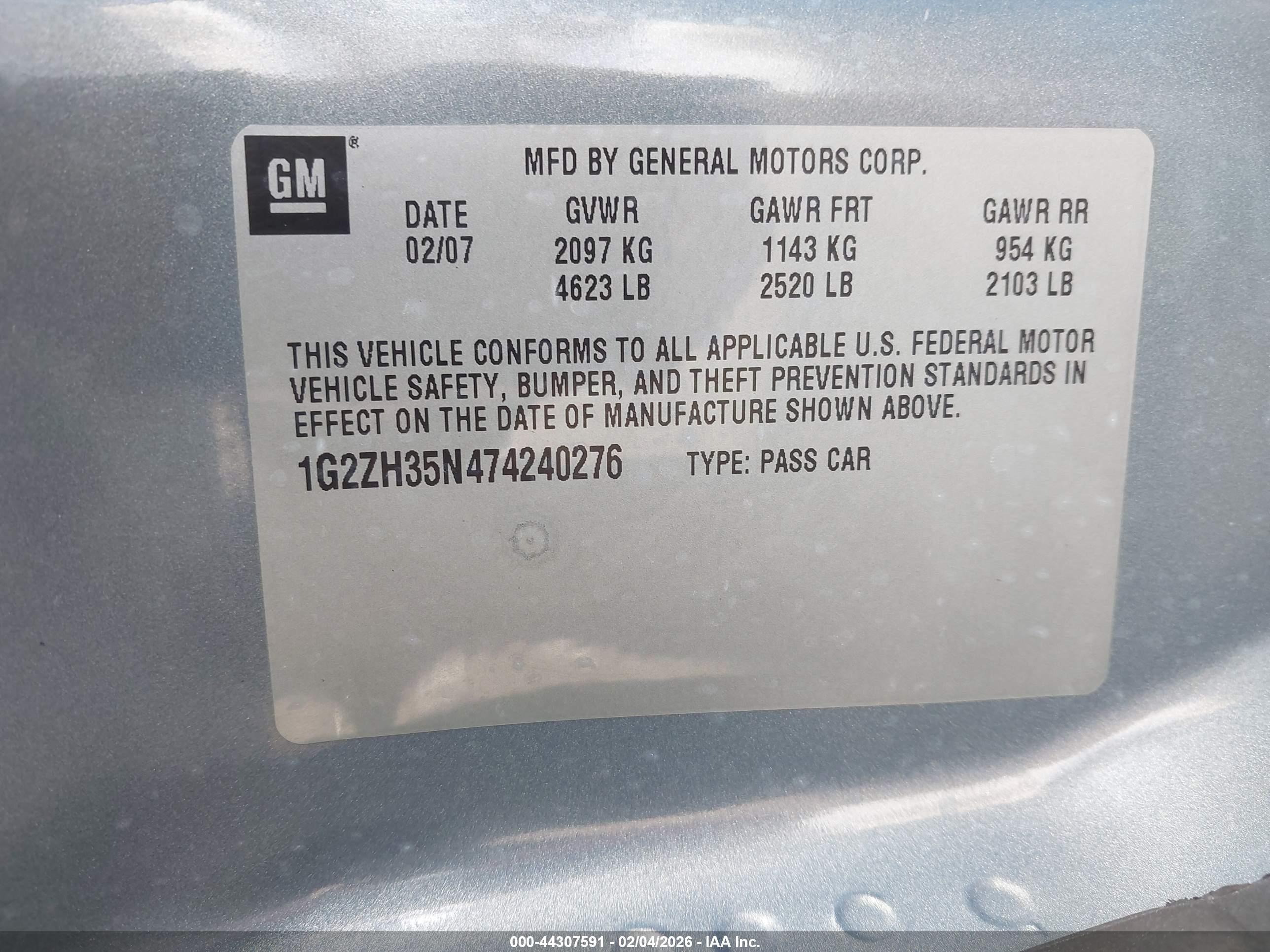 PONTIAC G6 image 9