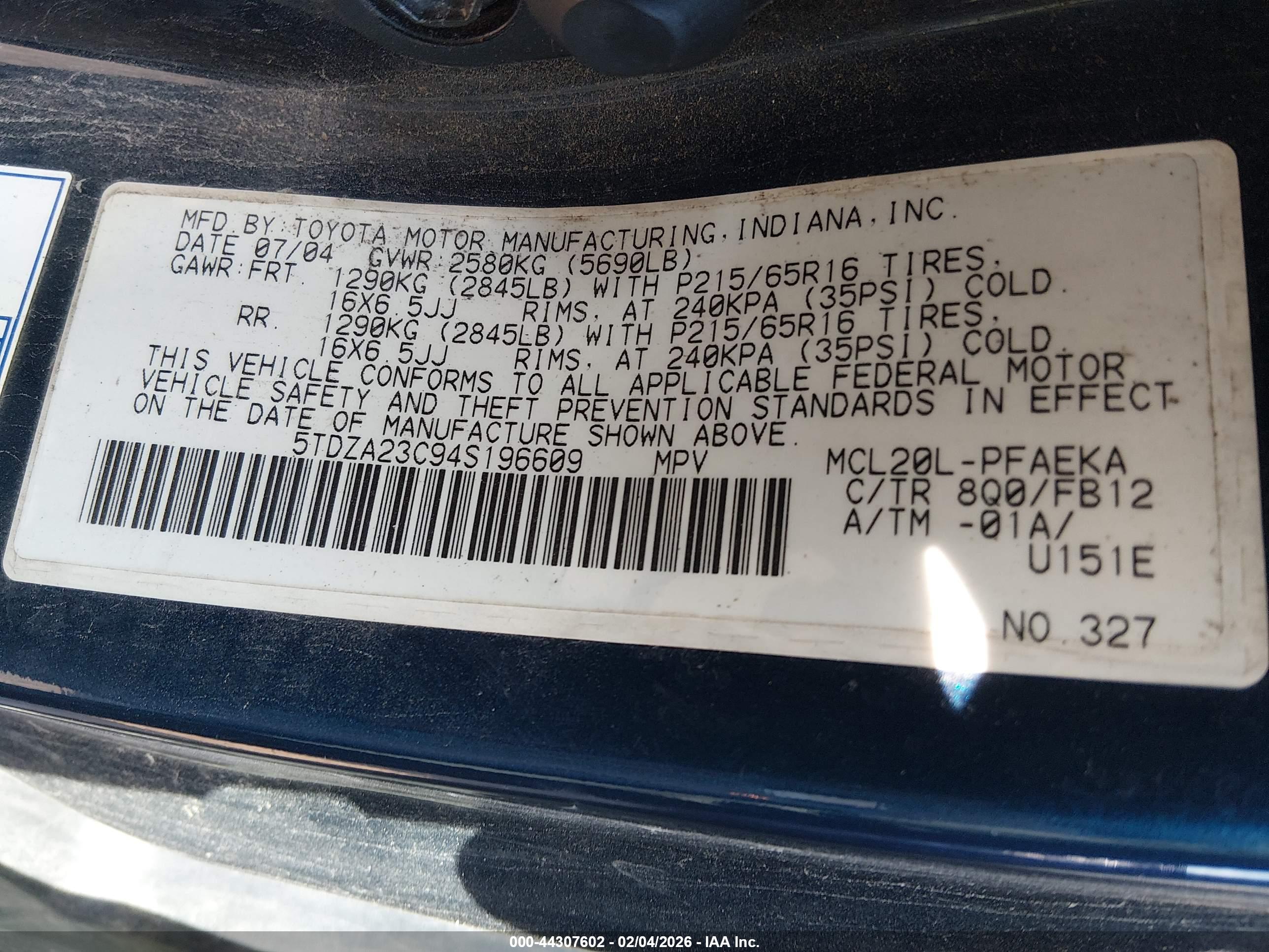 TOYOTA SIENNA image 9