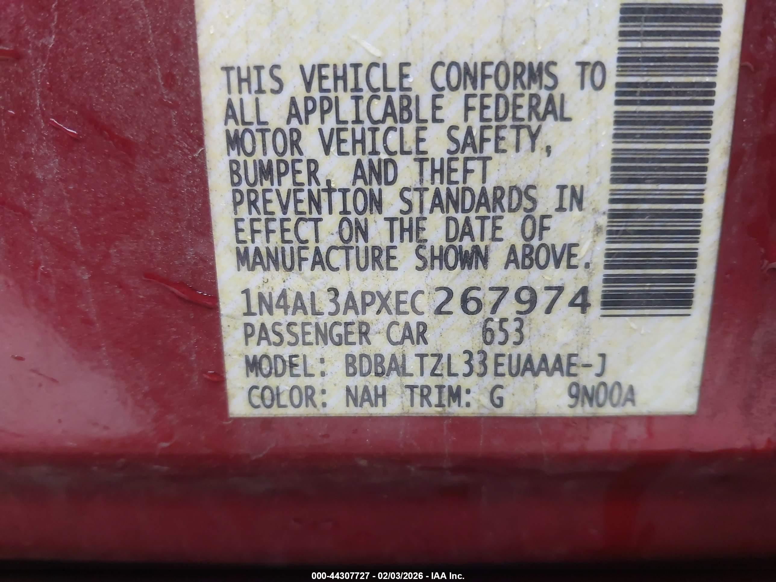 NISSAN ALTIMA image 9