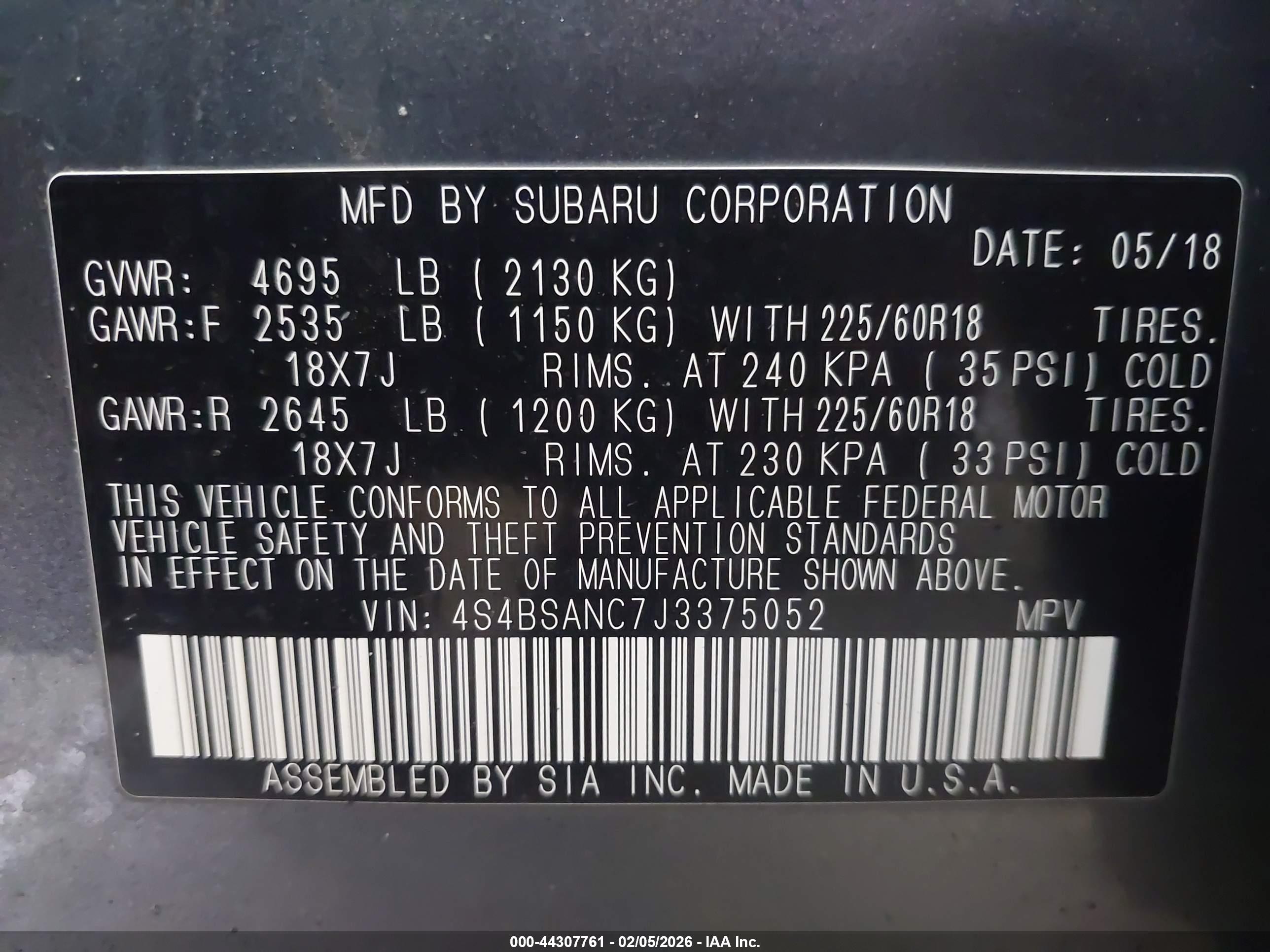 SUBARU OUTBACK image 9