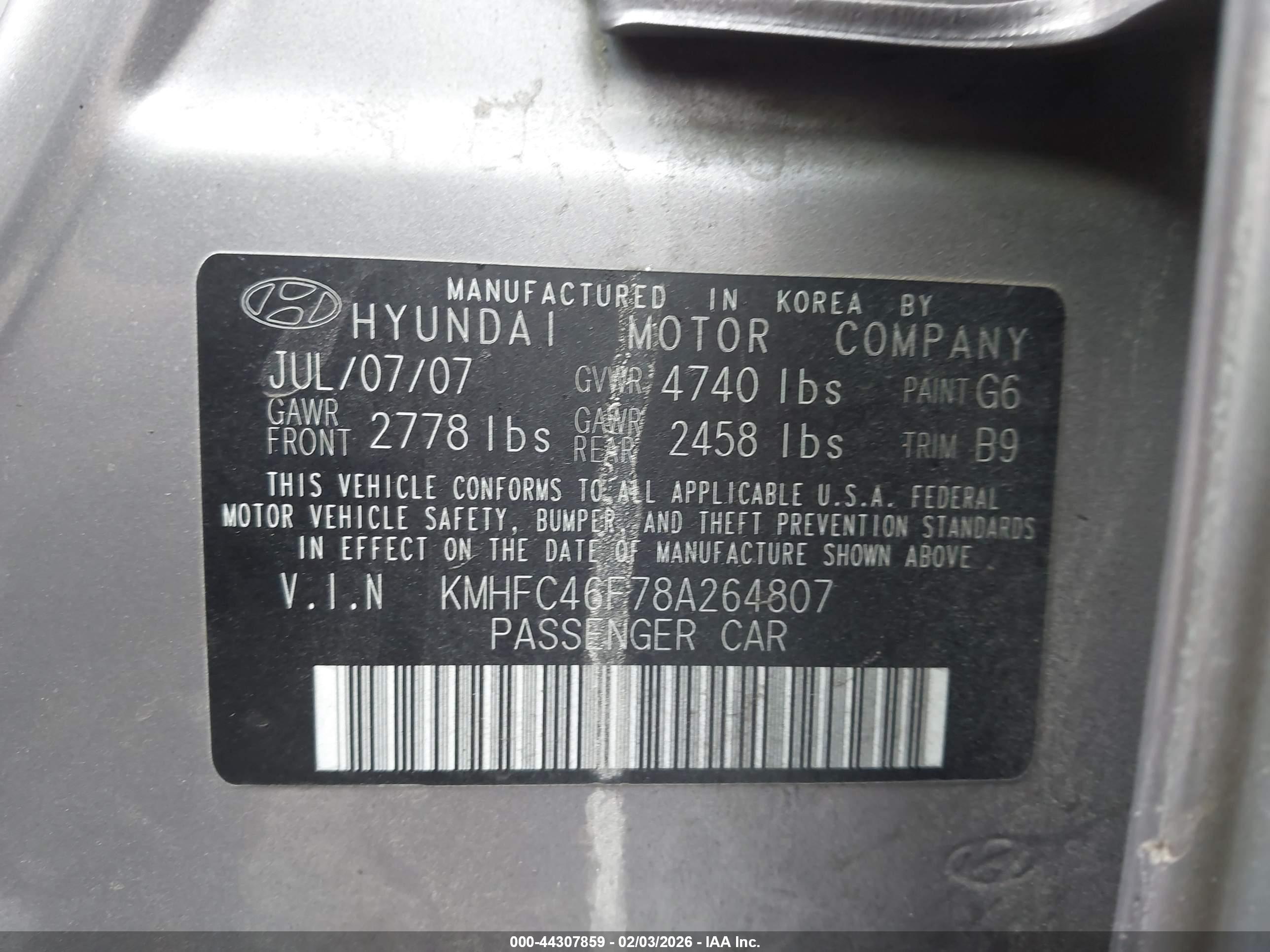 HYUNDAI AZERA image 9