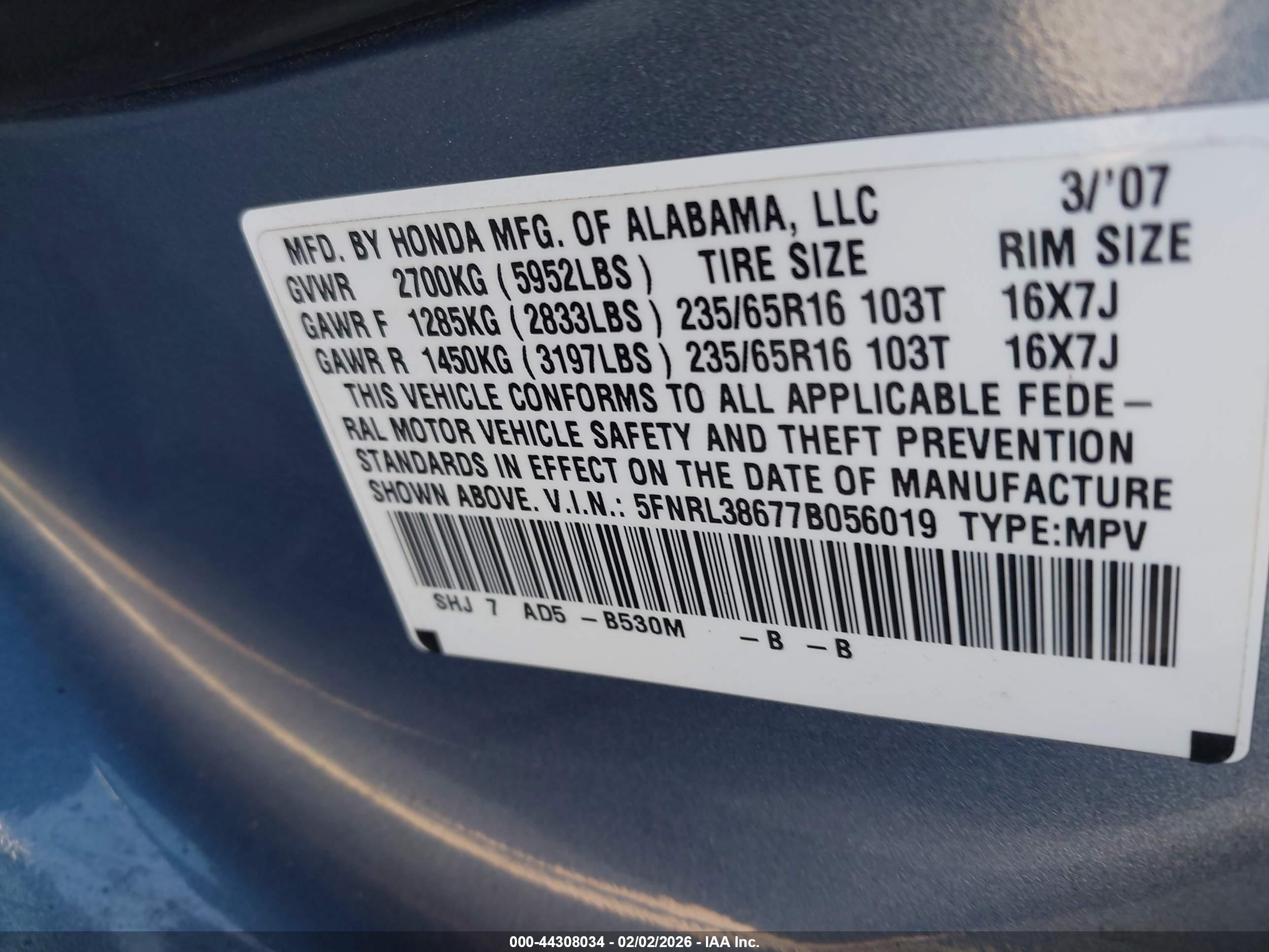 HONDA ODYSSEY image 9