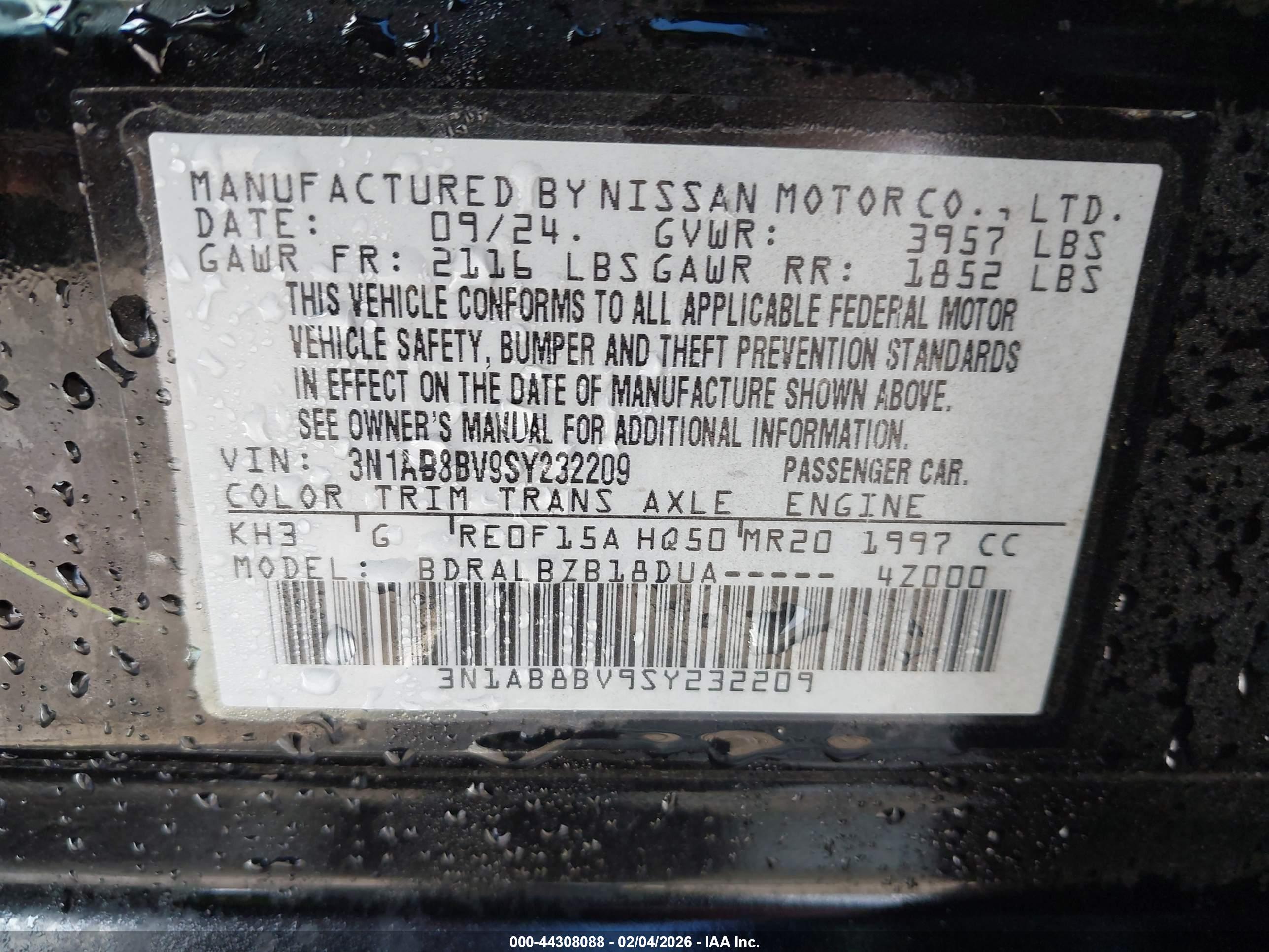 NISSAN SENTRA image 9