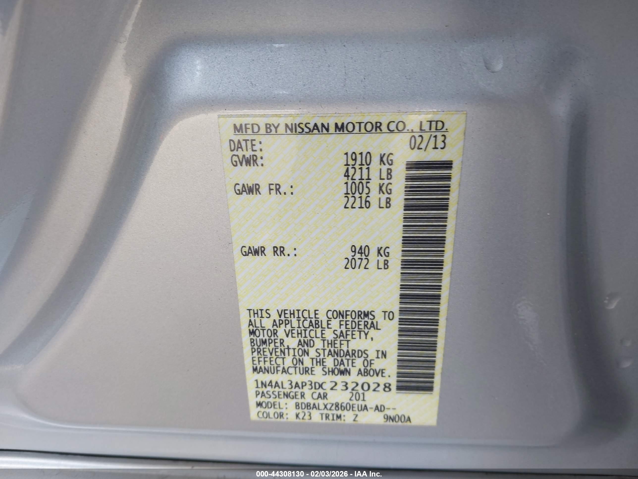 NISSAN ALTIMA image 9