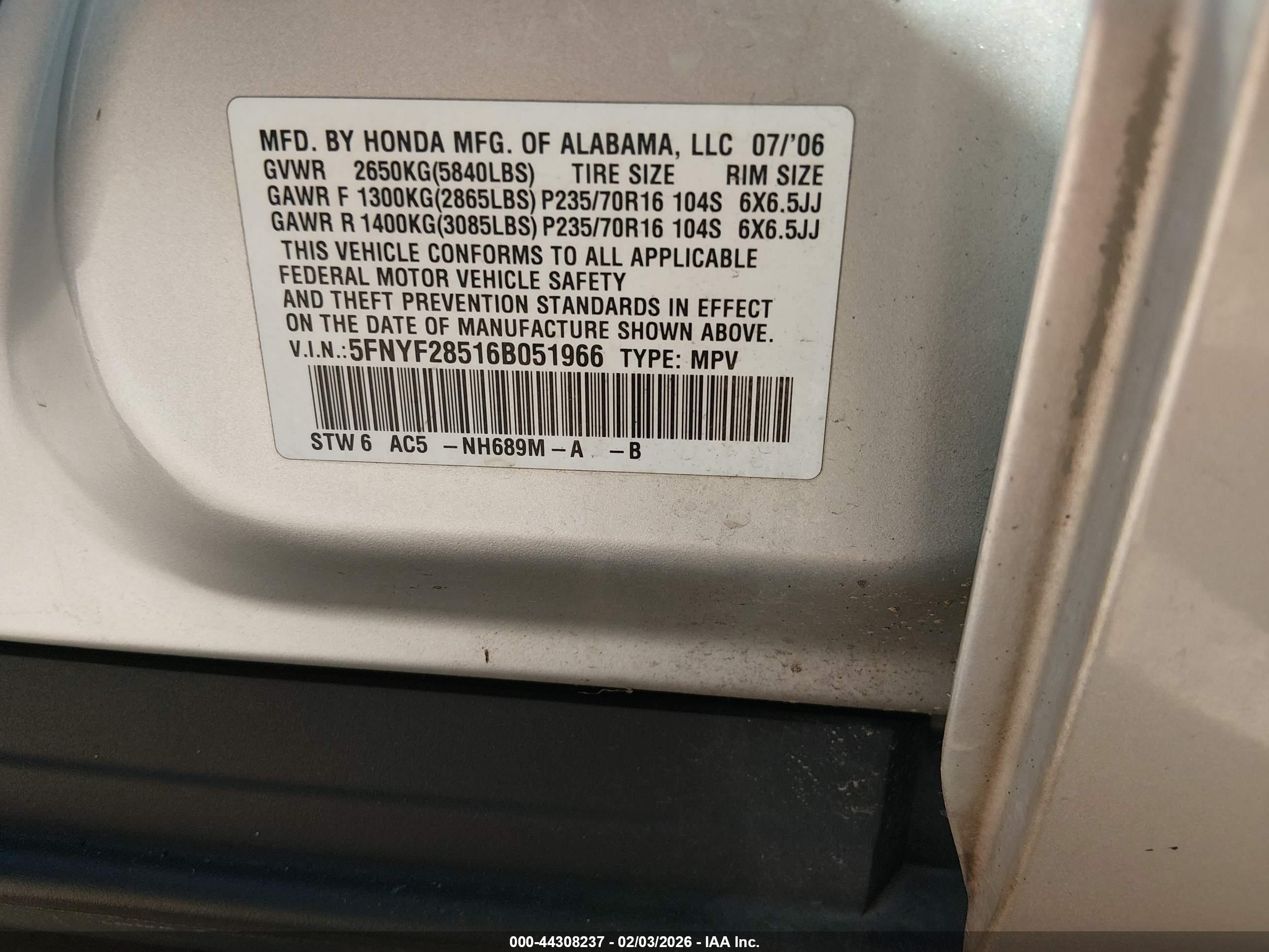 HONDA PILOT image 9