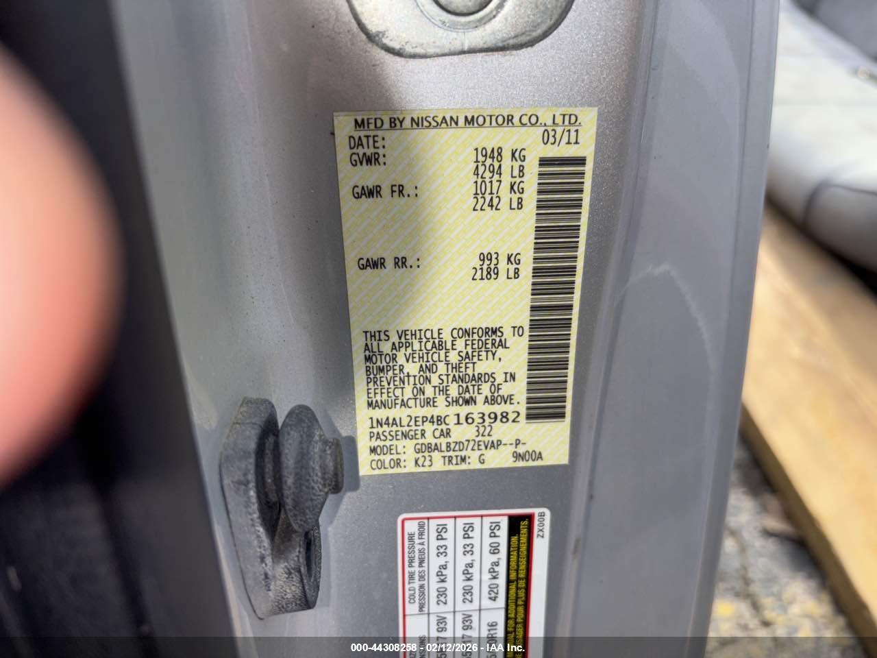 NISSAN ALTIMA image 9