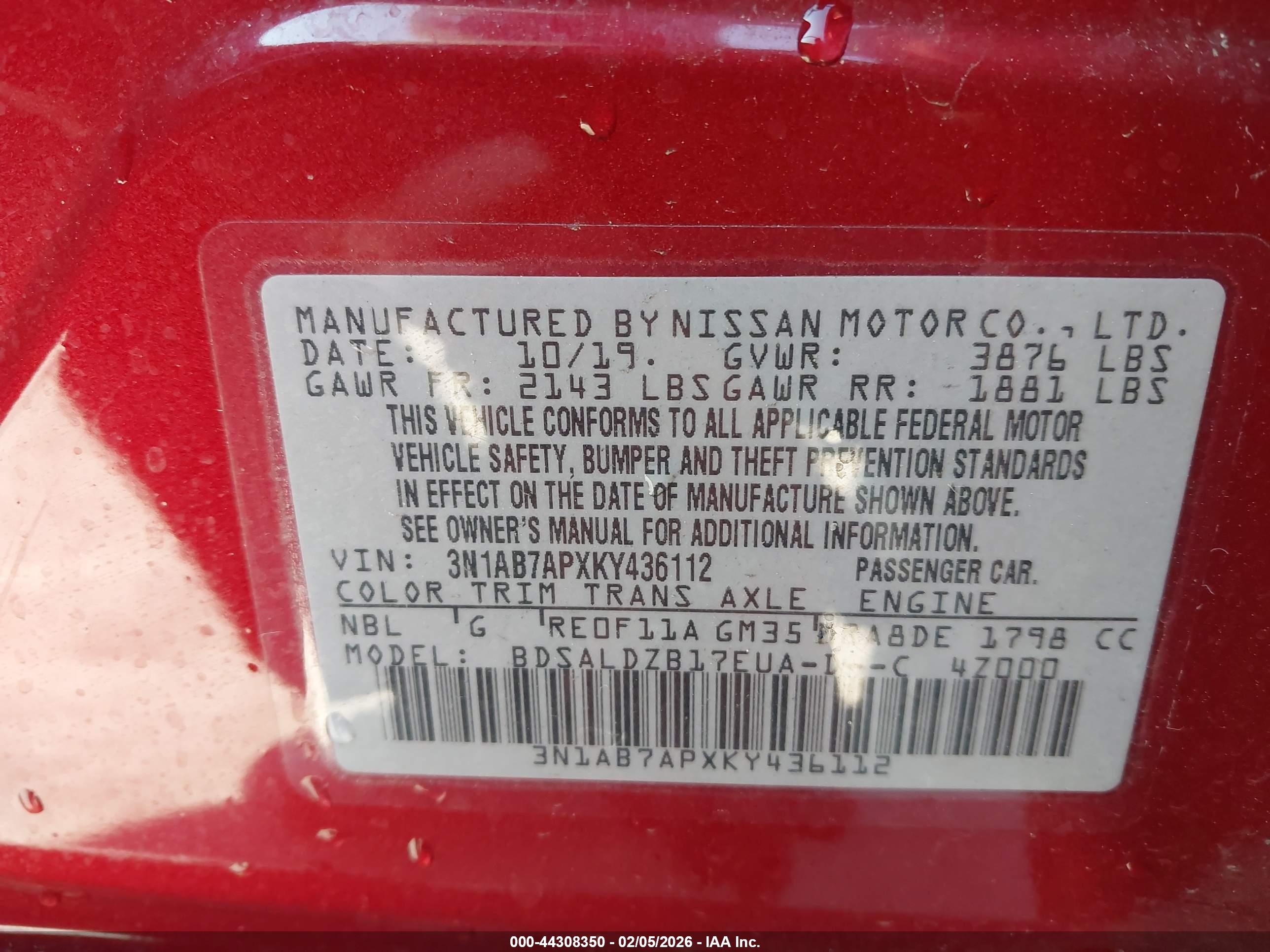NISSAN SENTRA image 9