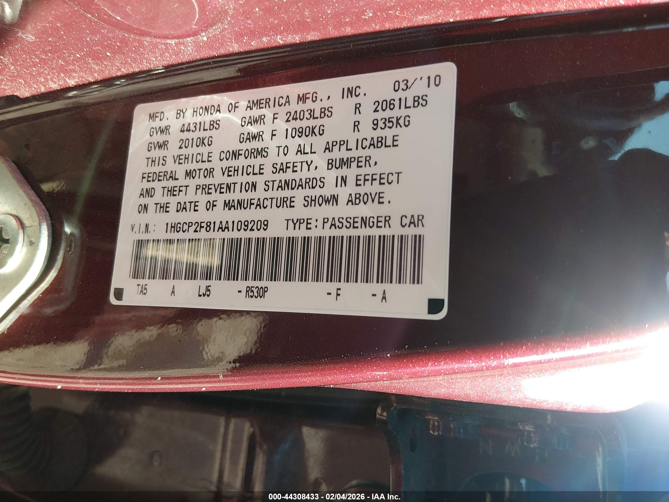 HONDA ACCORD image 9