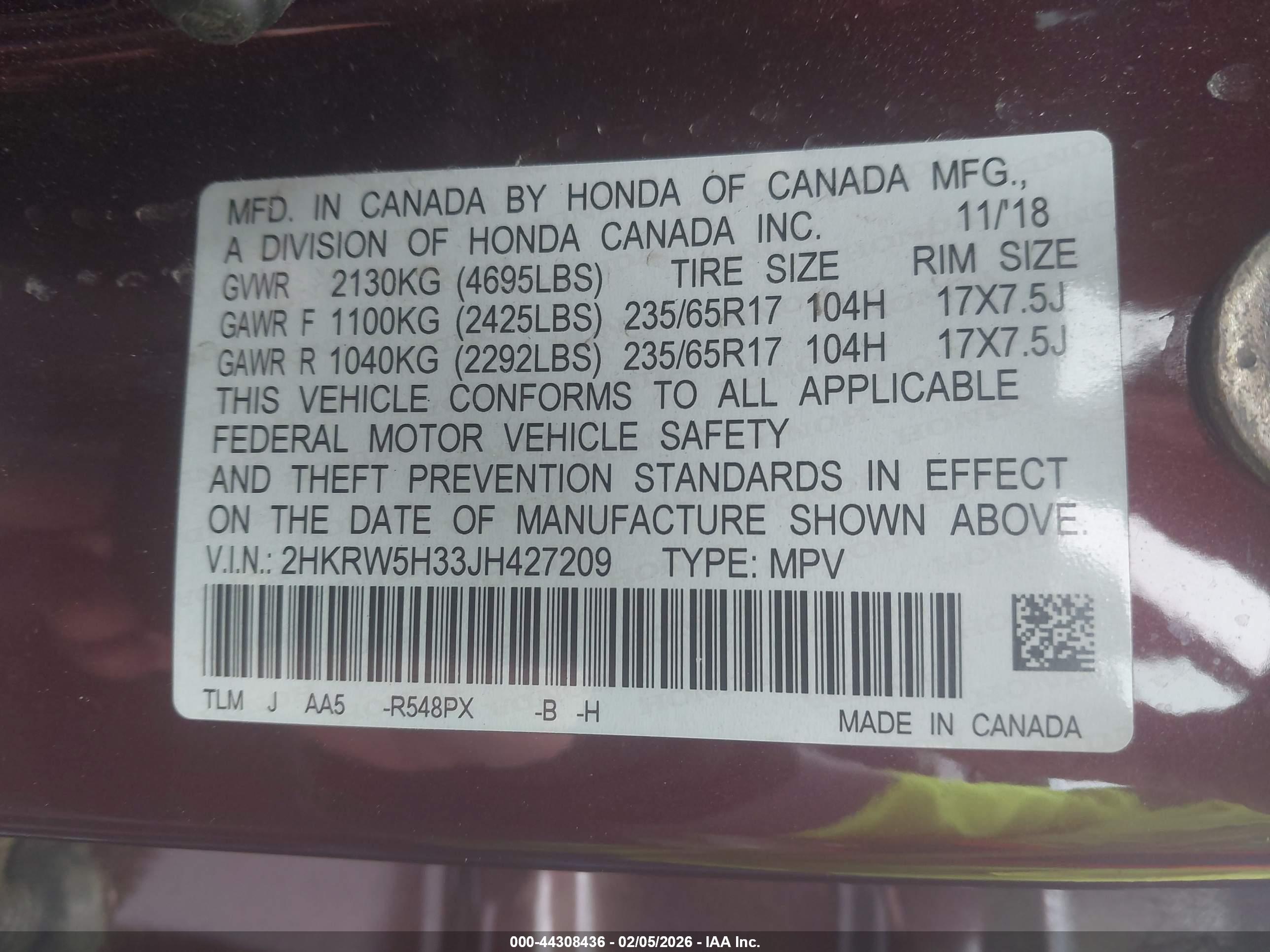 HONDA CR-V image 9