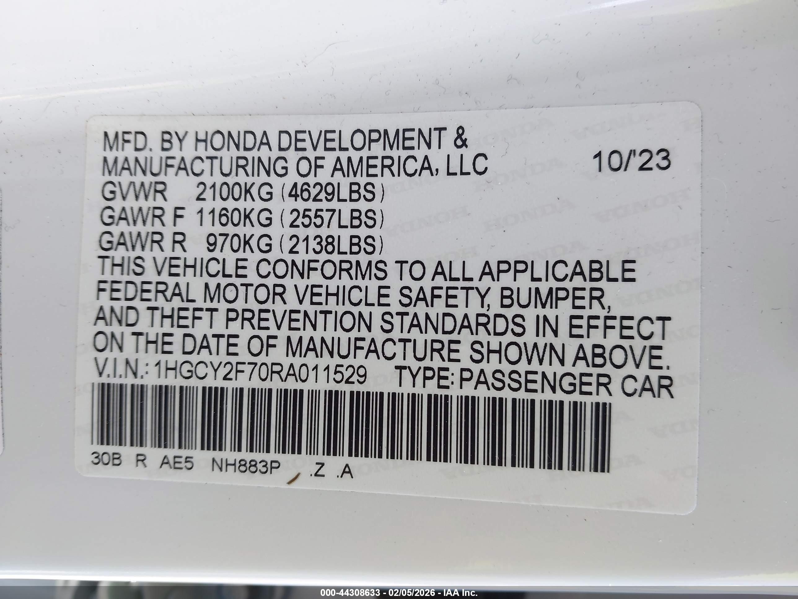 HONDA ACCORD image 9