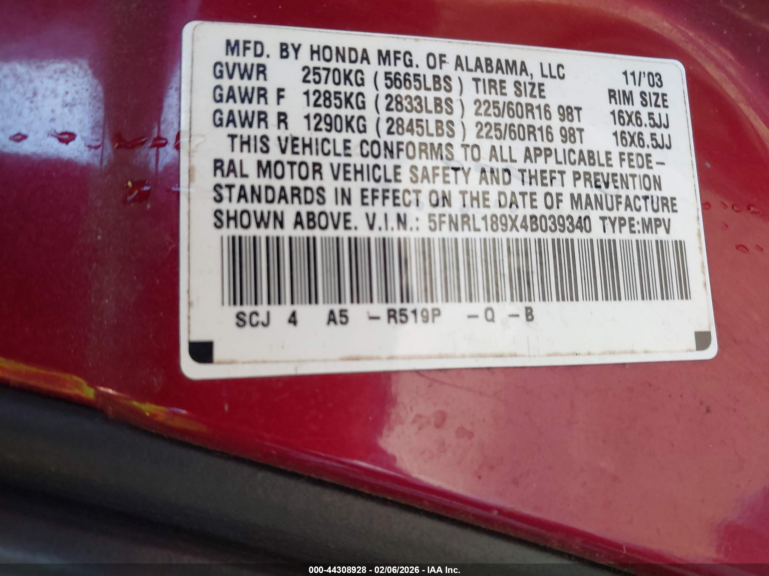 HONDA ODYSSEY image 9