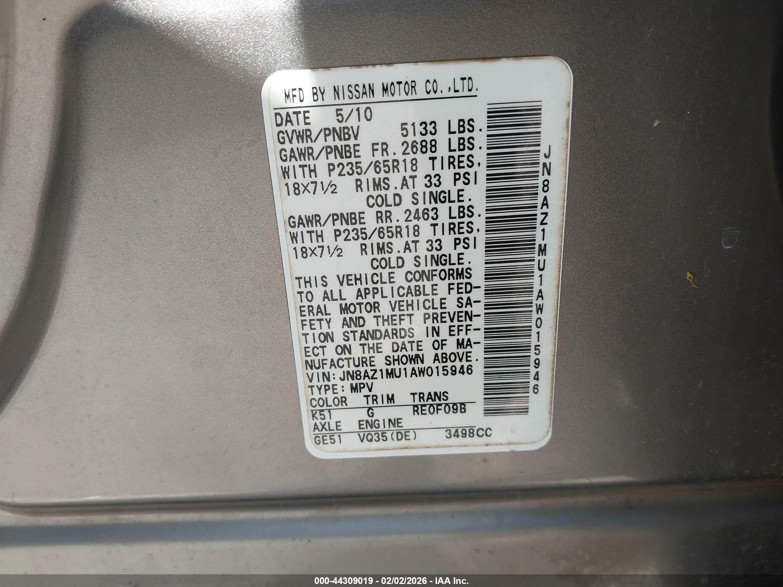 NISSAN MURANO image 9