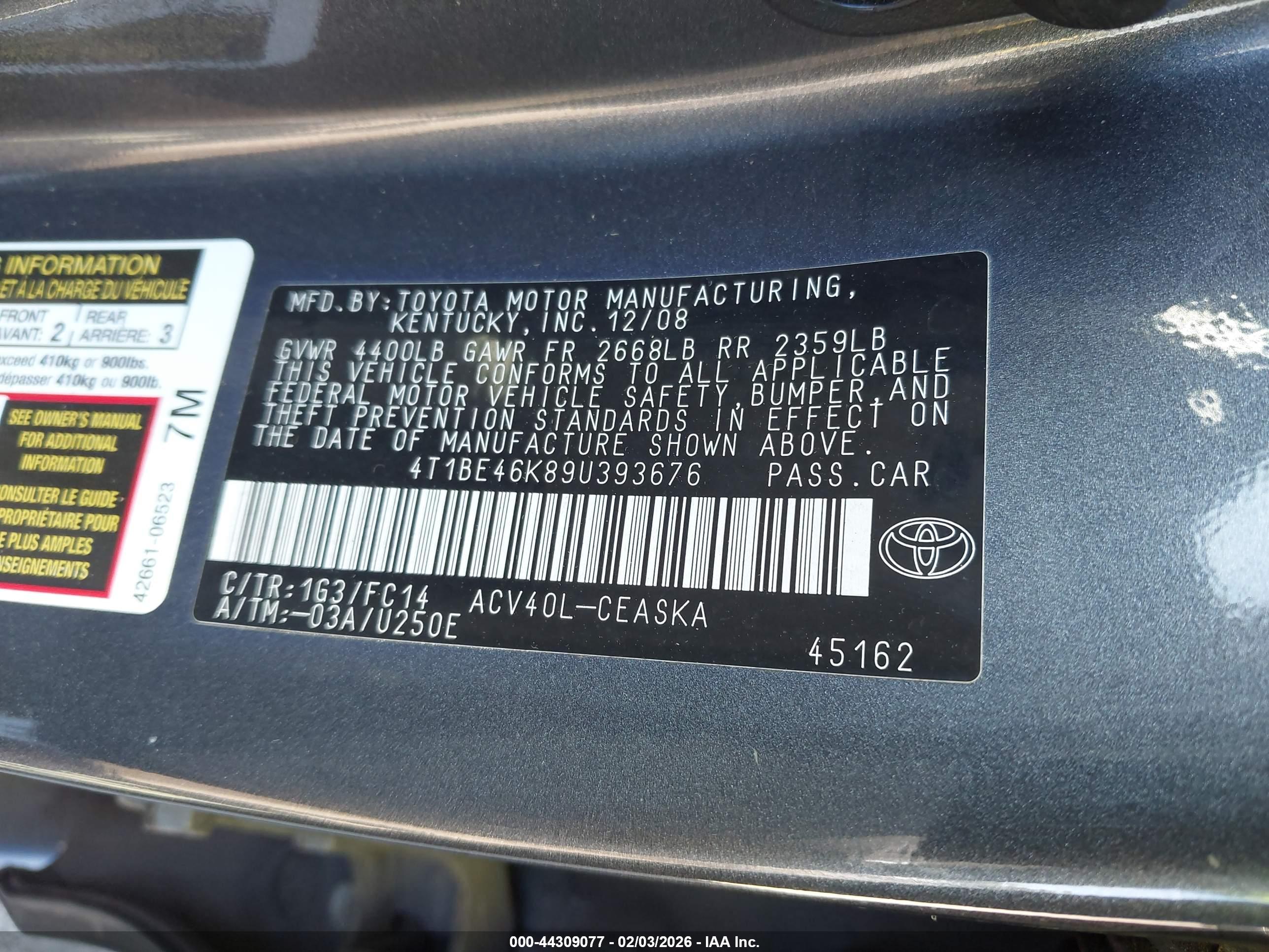 TOYOTA CAMRY image 9