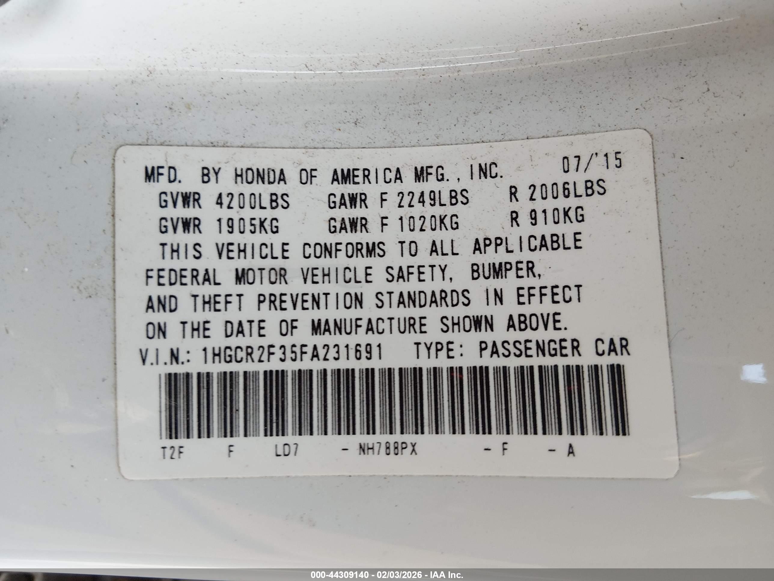 HONDA ACCORD image 9