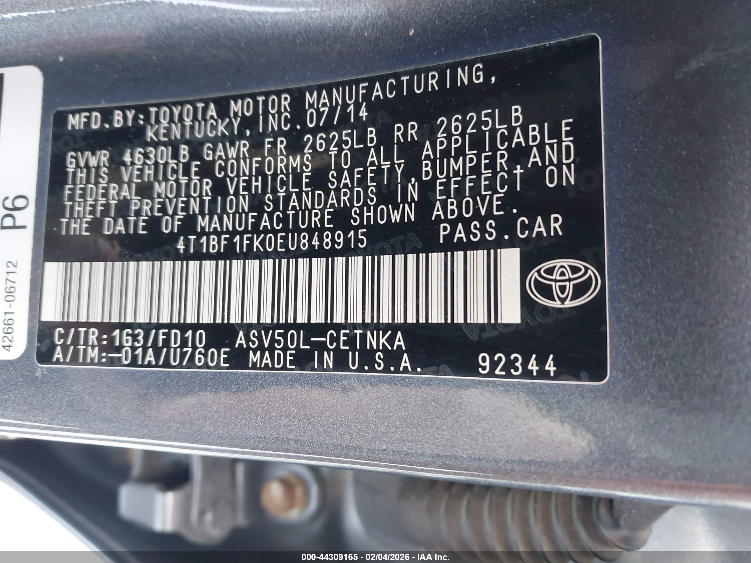 TOYOTA CAMRY image 9