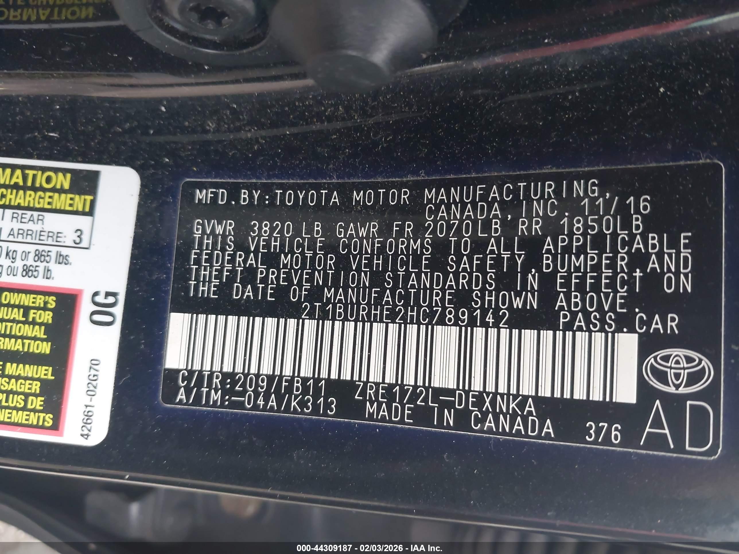 TOYOTA COROLLA image 9