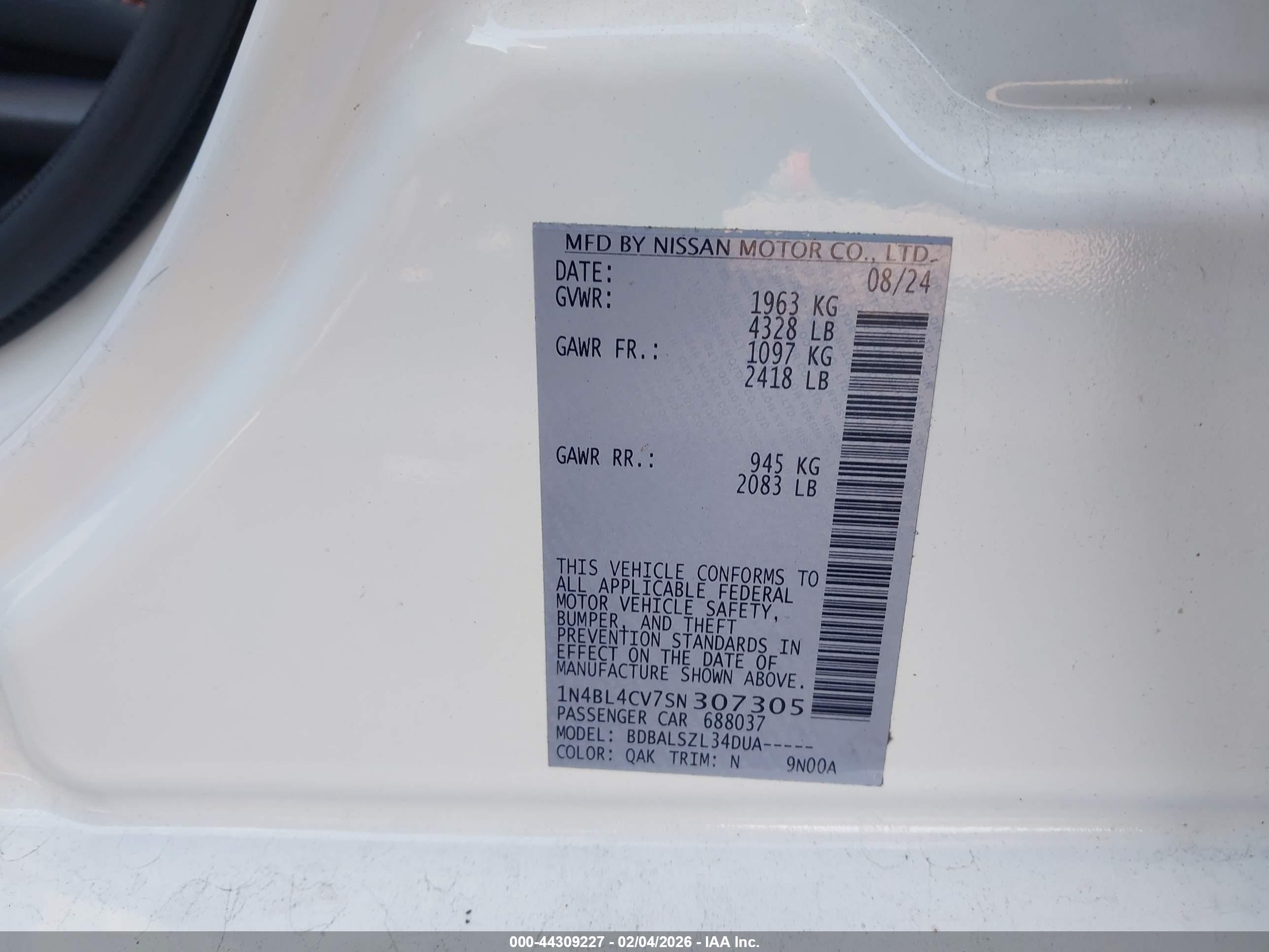 NISSAN ALTIMA image 9