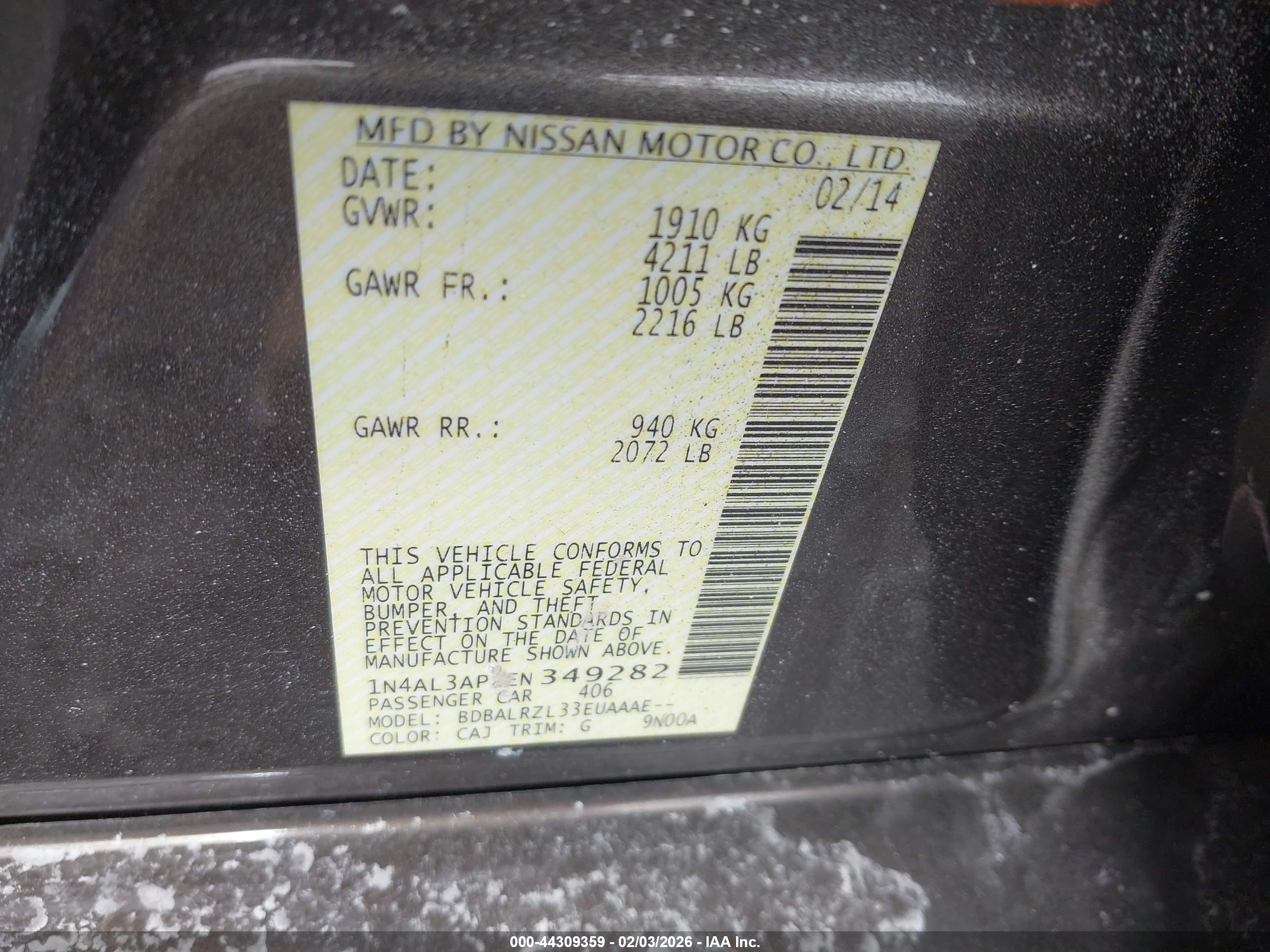 NISSAN ALTIMA image 9