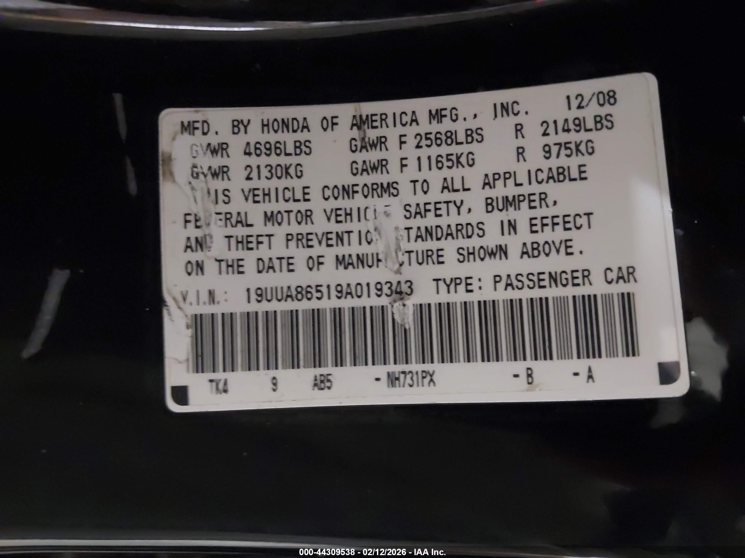 ACURA TL image 9