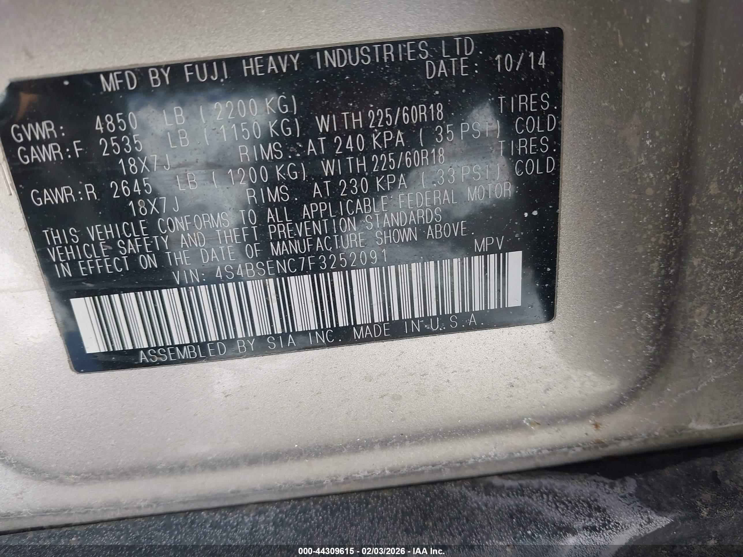 SUBARU OUTBACK image 9