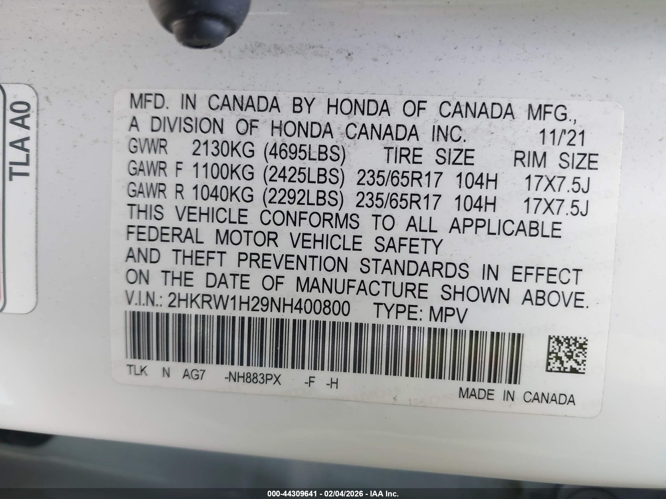 HONDA CR-V image 9
