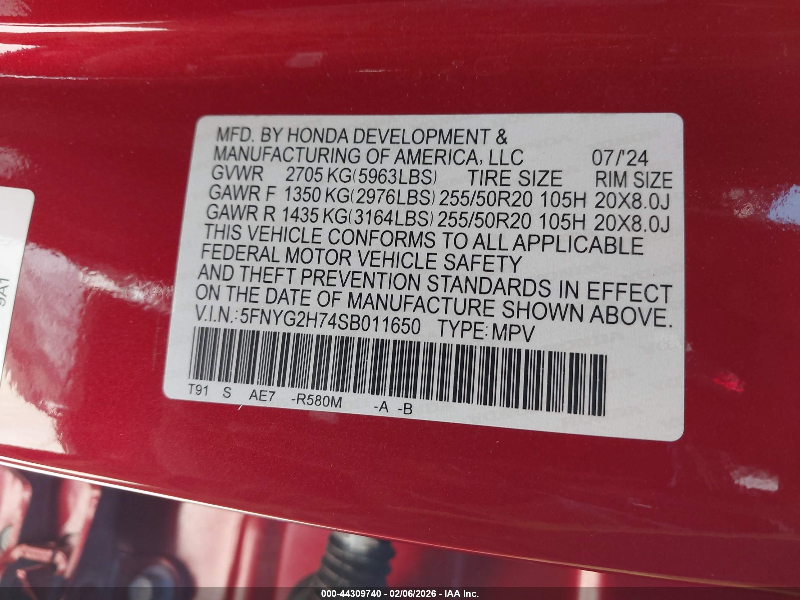 HONDA PILOT image 9